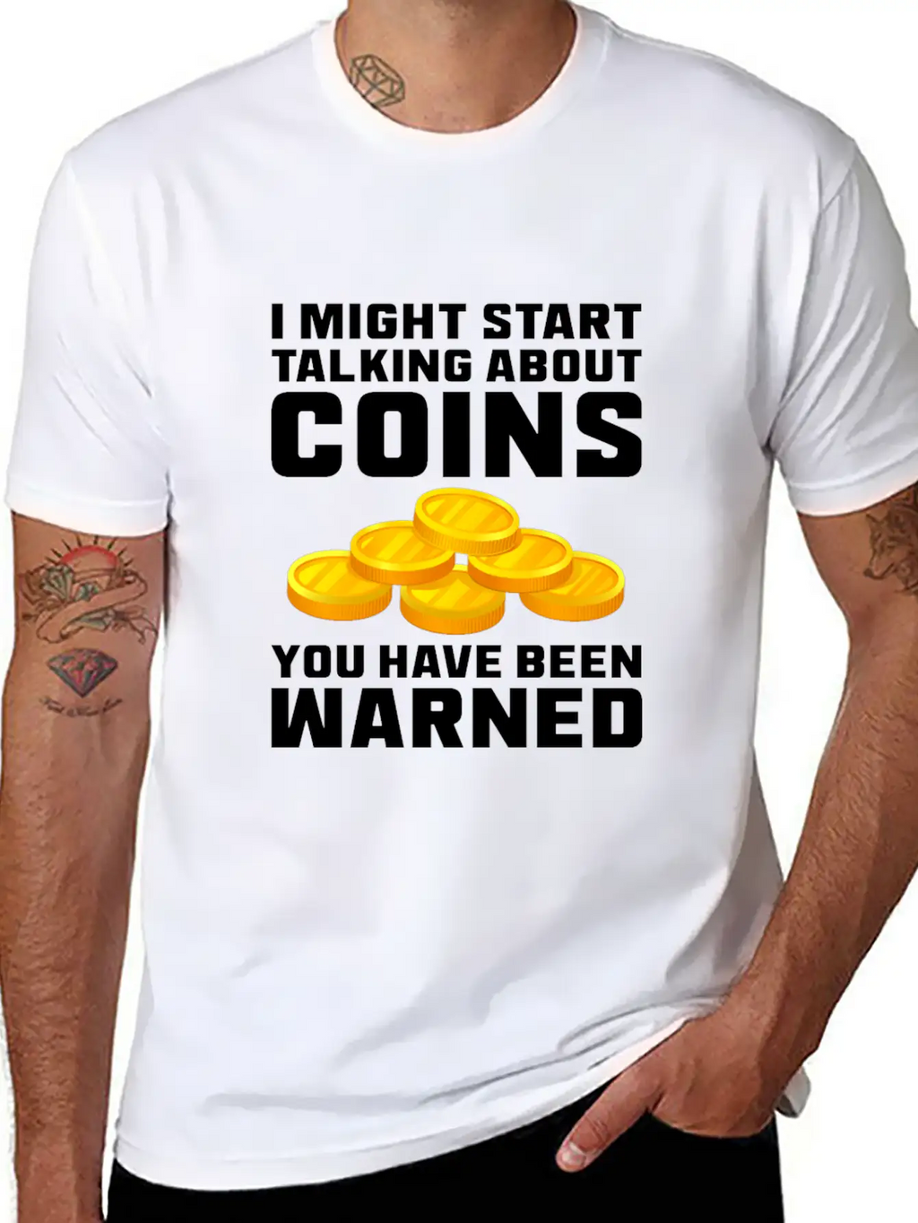 I Might Start Talking About Coins Basic Graphic T-Shirt – Daily Comfort In Soft Cotton