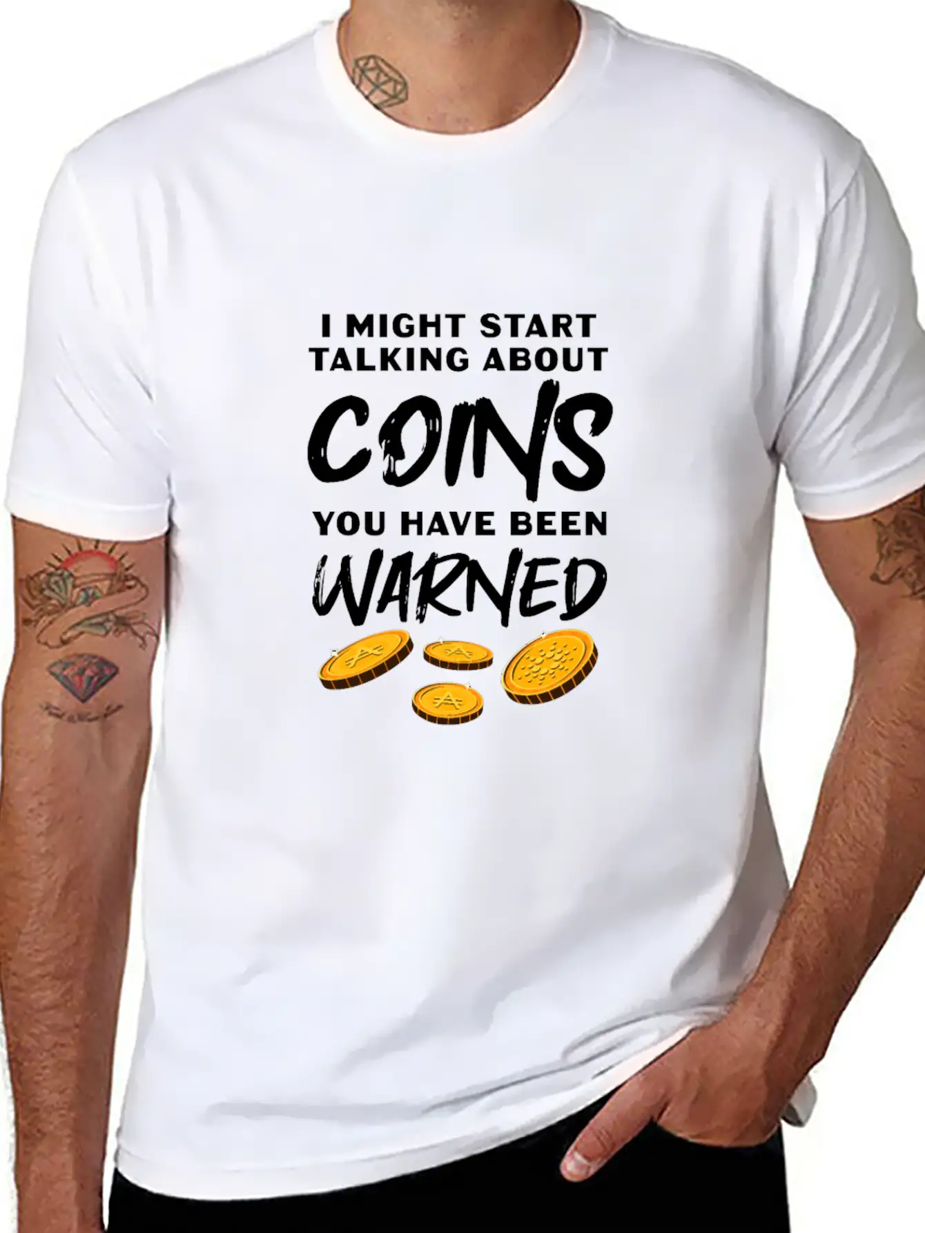 I Might Start Talking About Coins Essential Cotton Tee For Daily Outfits – Unisex Style