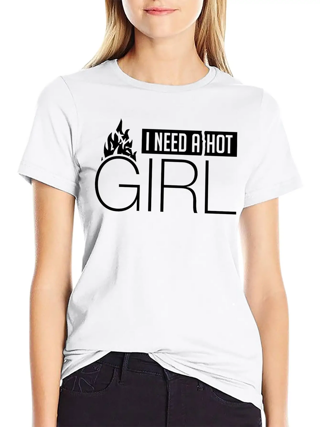 I_need_a_hot_girl_ve1 Breathable Soft Cotton T-Shirt – Timeless Casual Look