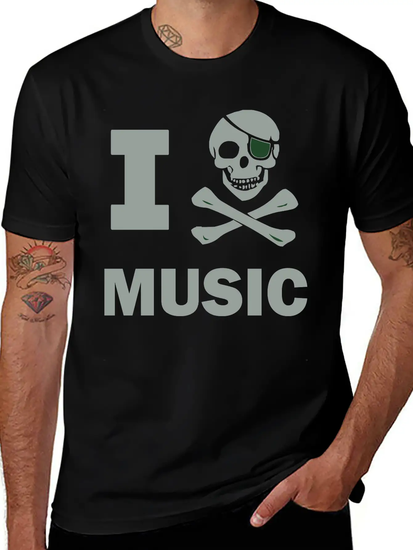 I Pirate Music Breathable Soft Cotton T-Shirt – Timeless Casual Look