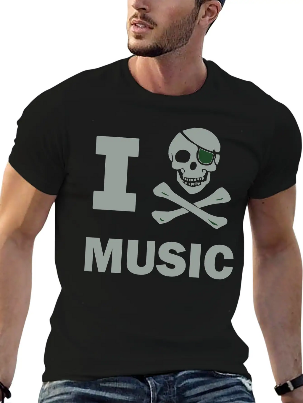 I Pirate Music Breathable Soft Cotton T-Shirt – Timeless Casual Look