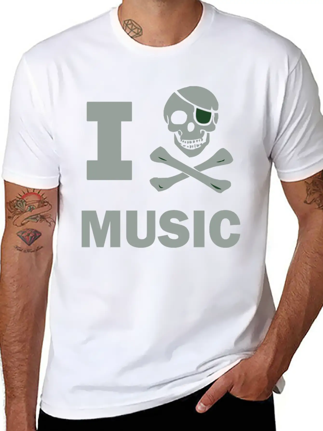 I Pirate Music Breathable Soft Cotton T-Shirt – Timeless Casual Look