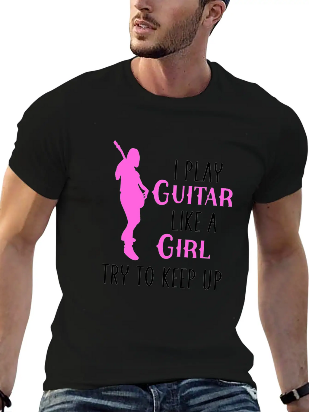I Play Guitar Like A Girl Classic Cotton Tee – Unisex Comfort For Any Season