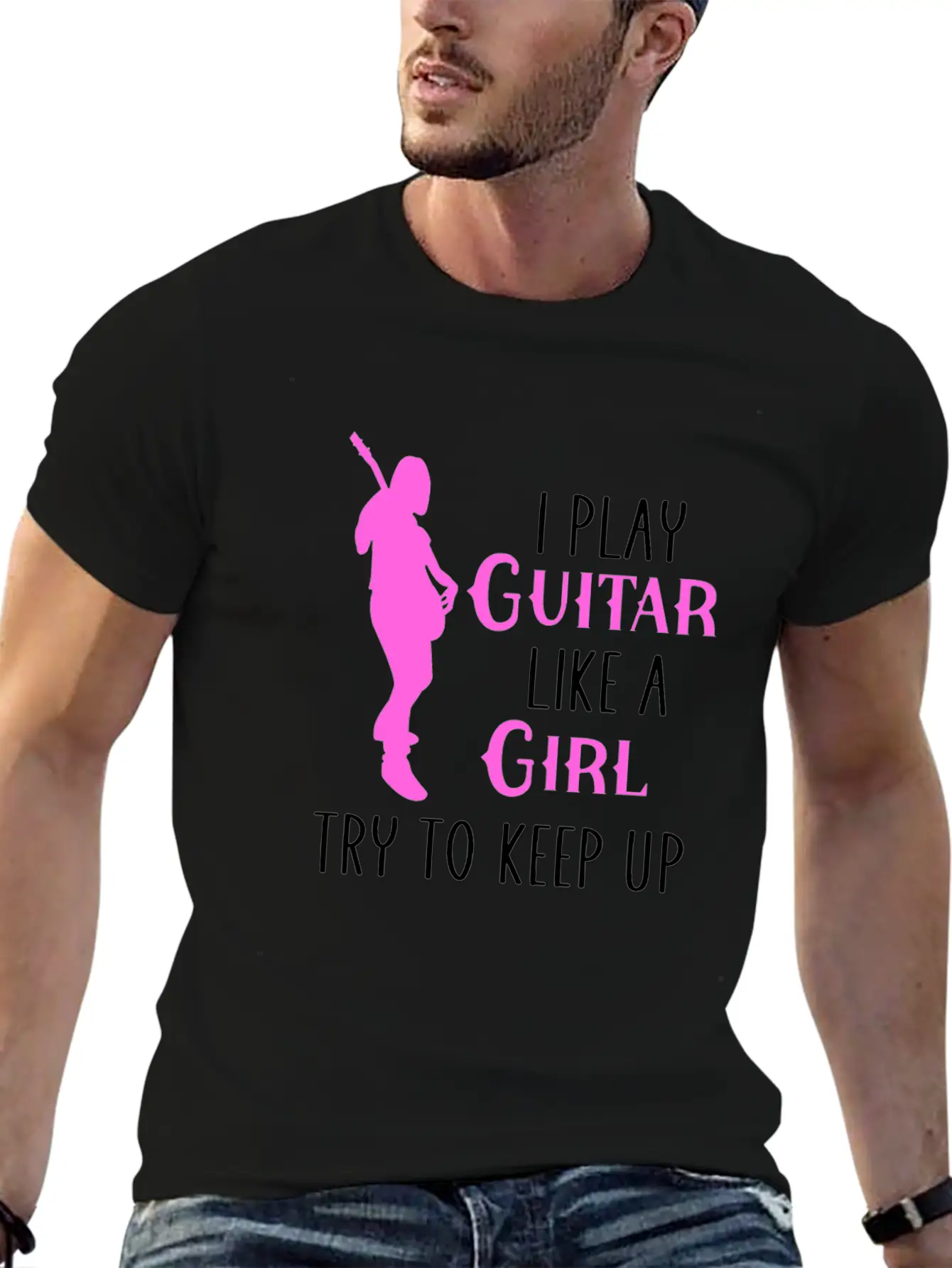 I Play Guitar Like A Girl Classic Cotton Tee – Unisex Comfort For Any Season