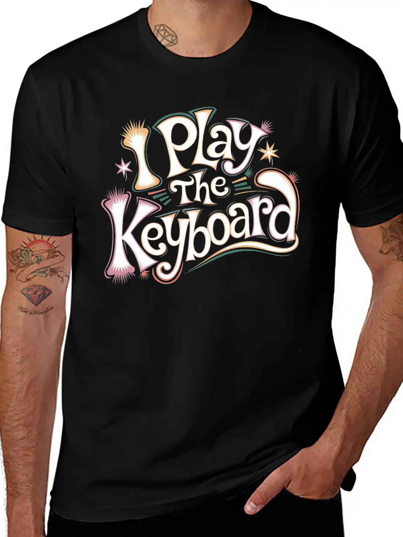 I Play The Keyboard 13 Stylish Everyday T-Shirt – Unisex Basic Cotton Tee