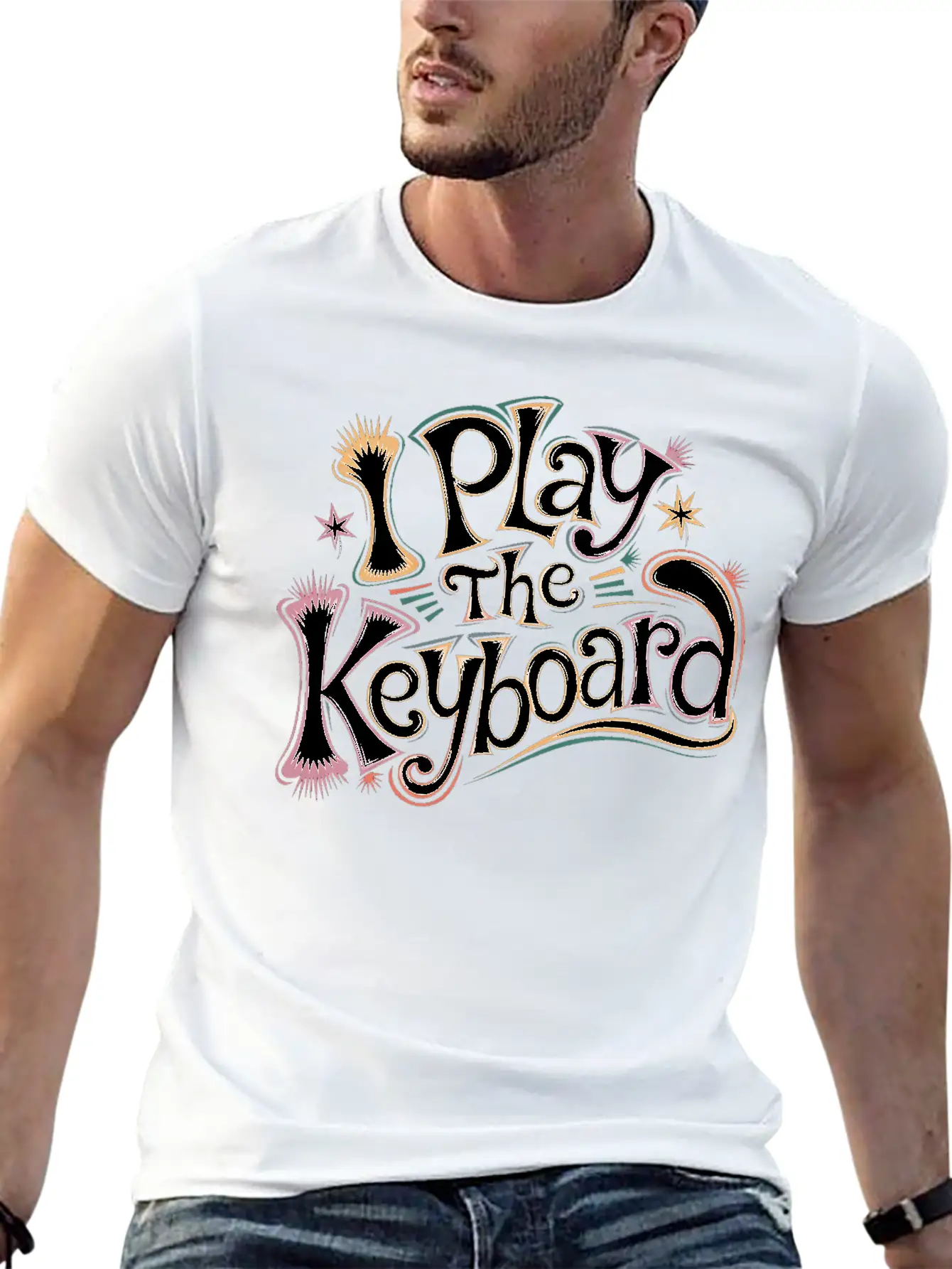 I Play The Keyboard 13 Stylish Everyday T-Shirt – Unisex Basic Cotton Tee