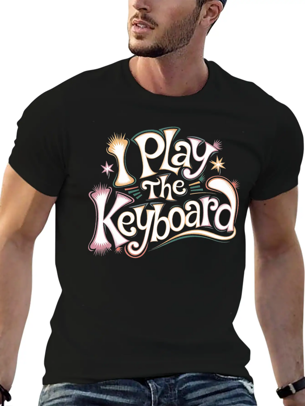 I Play The Keyboard 13 Stylish Everyday T-Shirt – Unisex Basic Cotton Tee