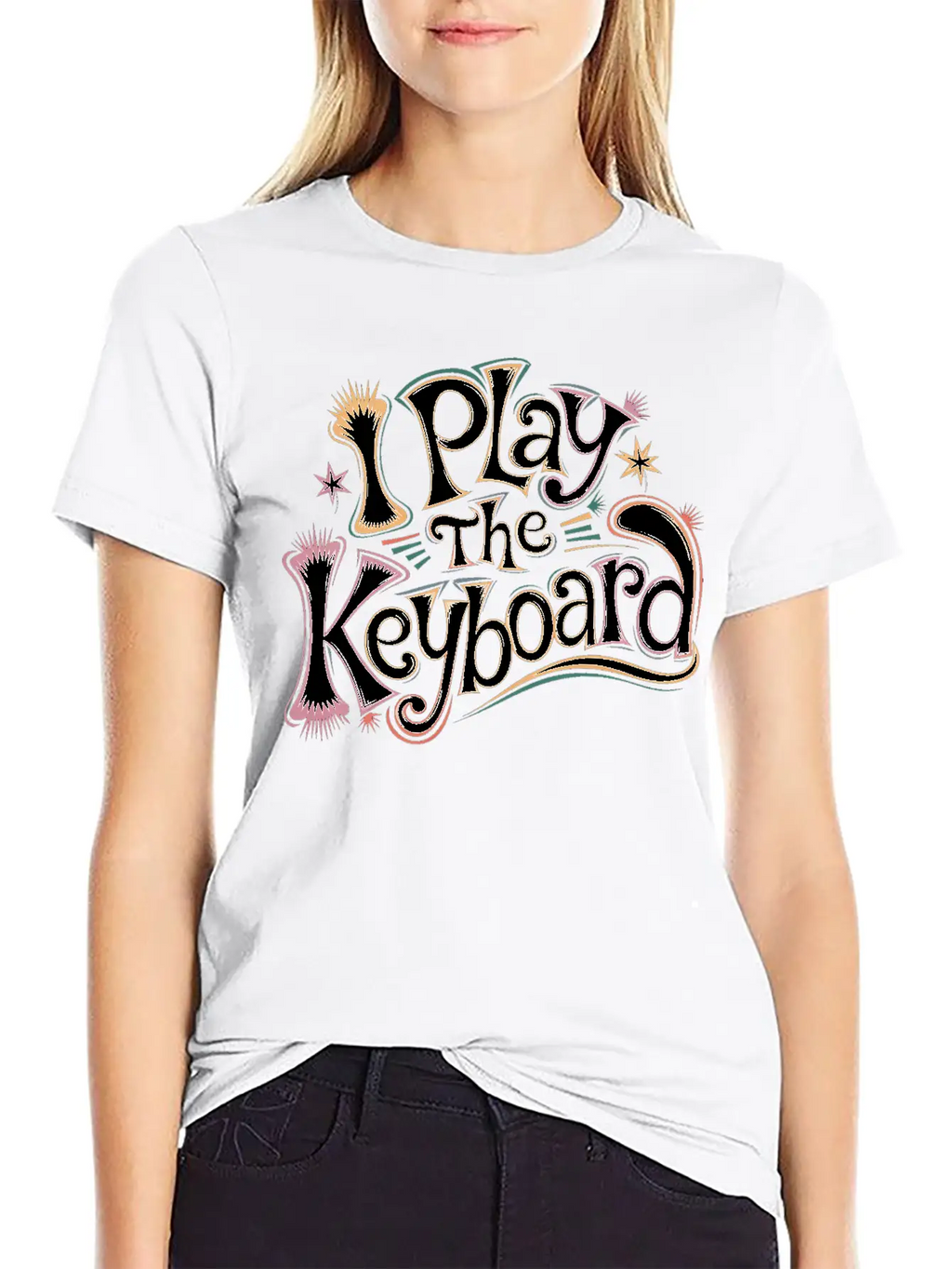 I Play The Keyboard 13 Stylish Everyday T-Shirt – Unisex Basic Cotton Tee