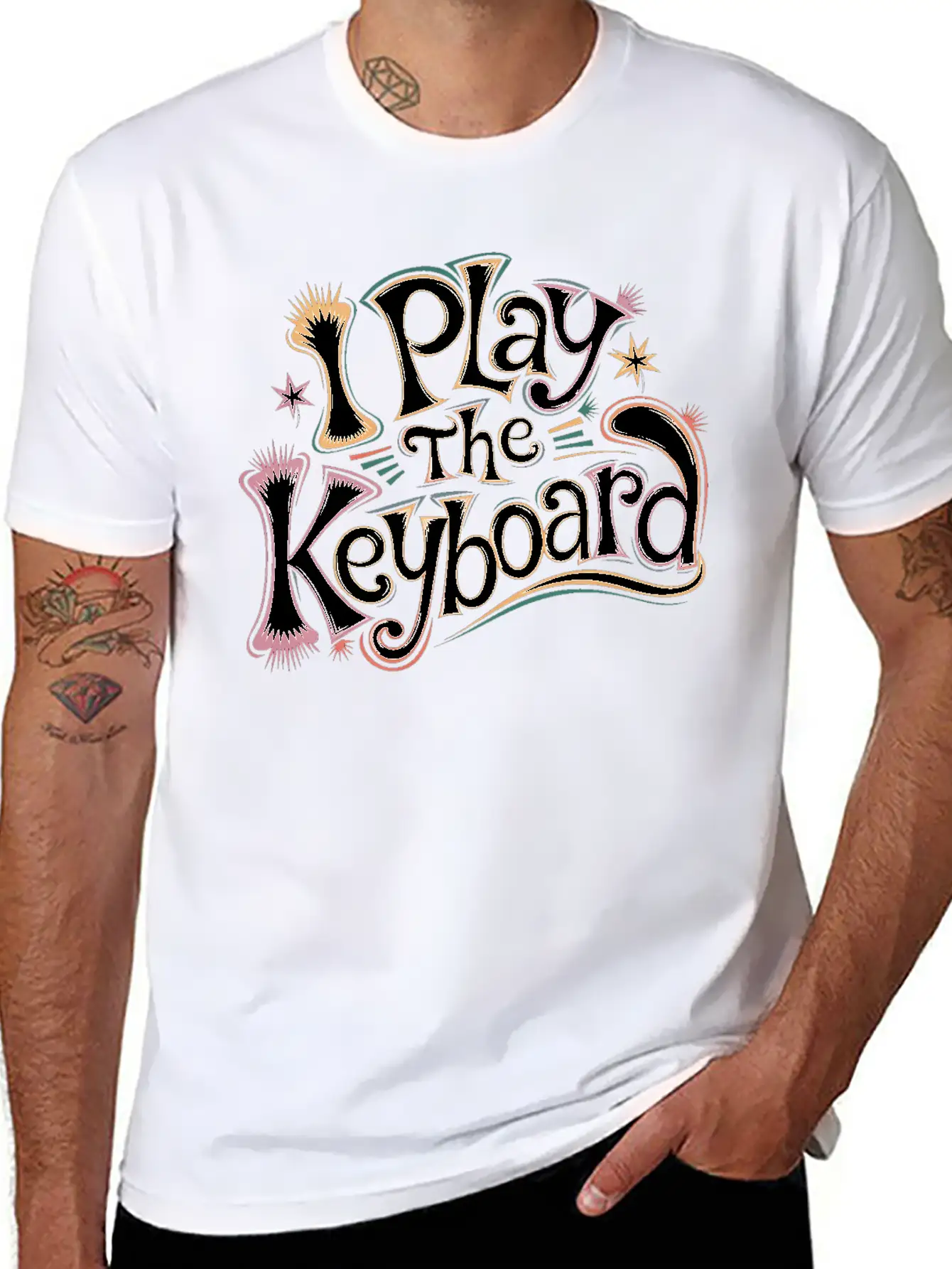 I Play The Keyboard 13 Stylish Everyday T-Shirt – Unisex Basic Cotton Tee