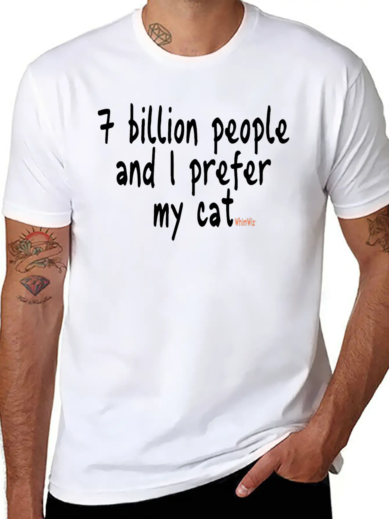 I Prefer My Cat Basic Graphic T-Shirt – Daily Comfort In Soft Cotton