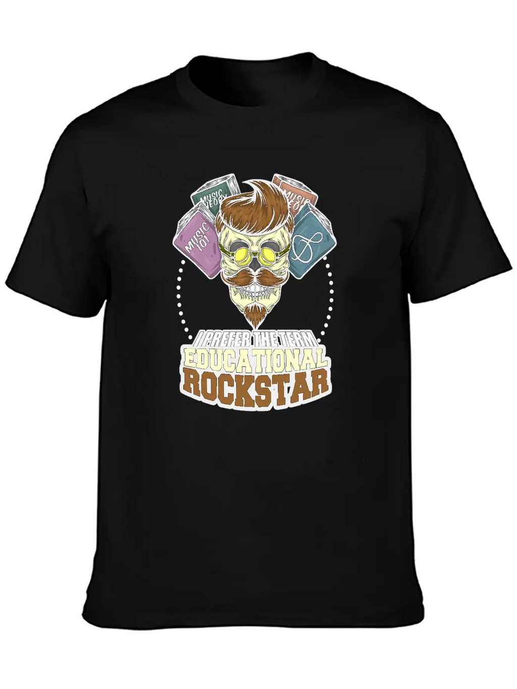 I Prefer The Term Educational Rockstar Musician Essential Cotton Tee For Daily Outfits – Unisex Style