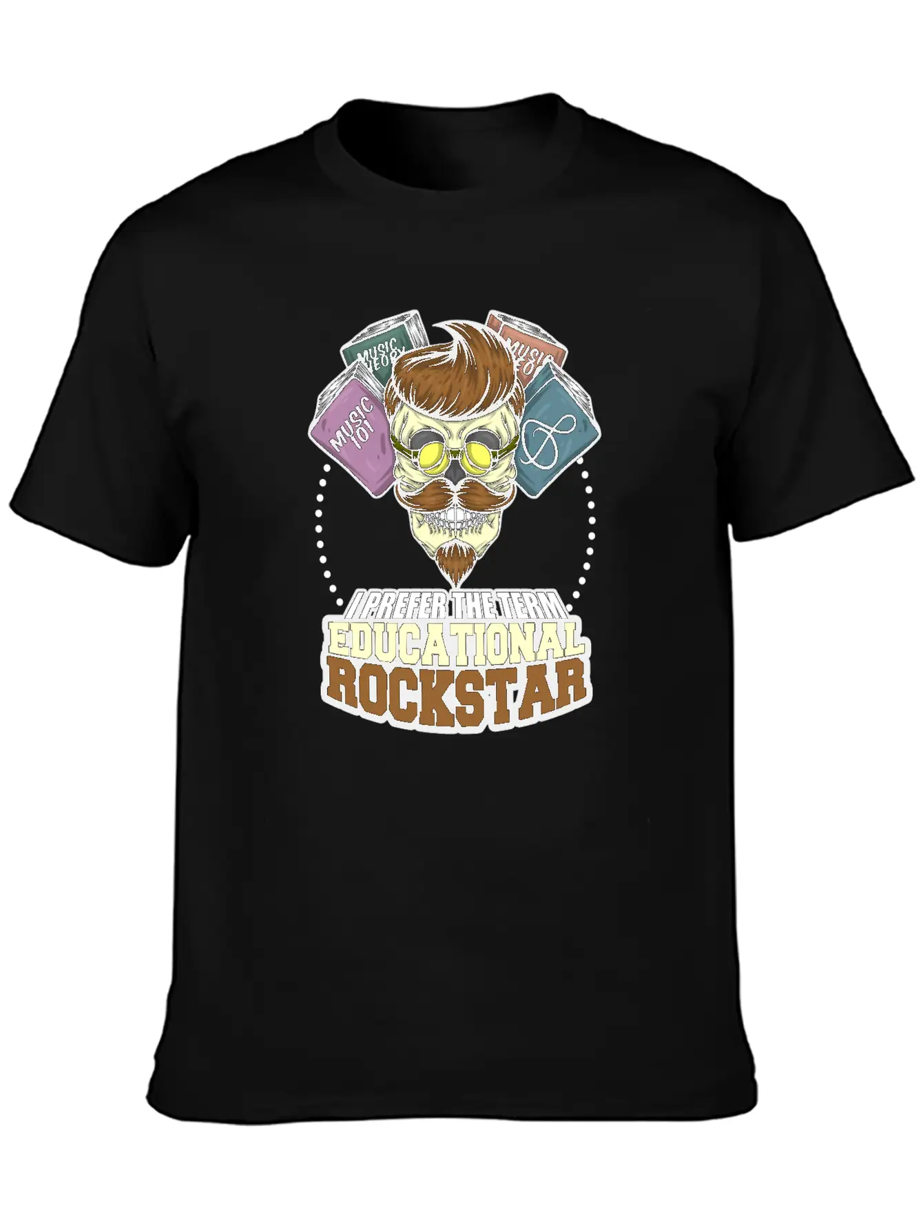 I Prefer The Term Educational Rockstar Musician Essential Cotton Tee For Daily Outfits – Unisex Style