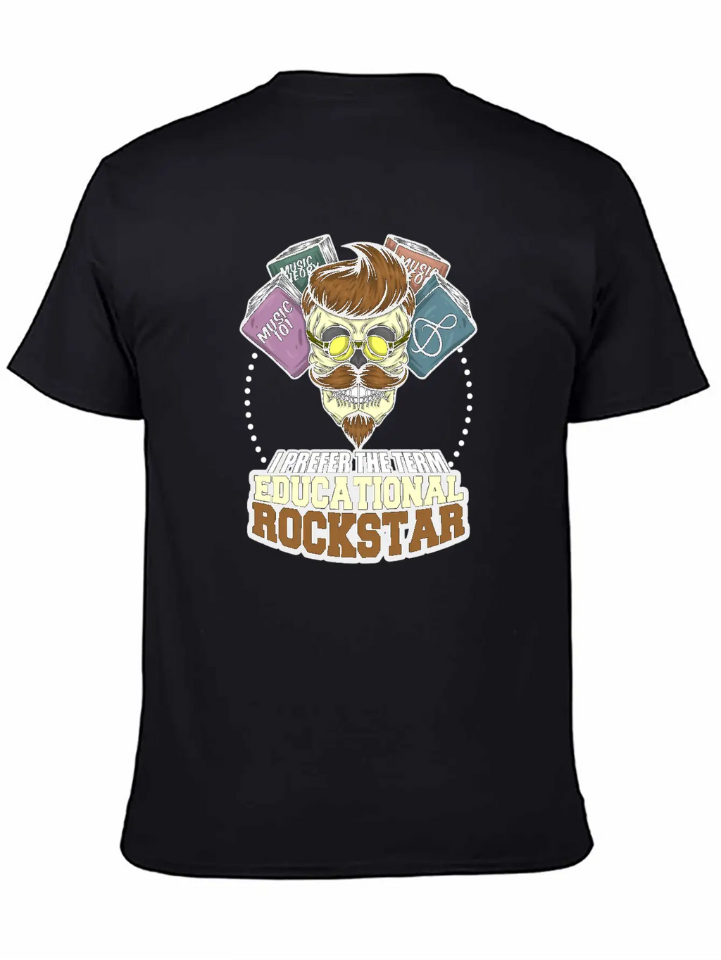 I Prefer The Term Educational Rockstar Musician Essential Cotton Tee For Daily Outfits – Unisex Style