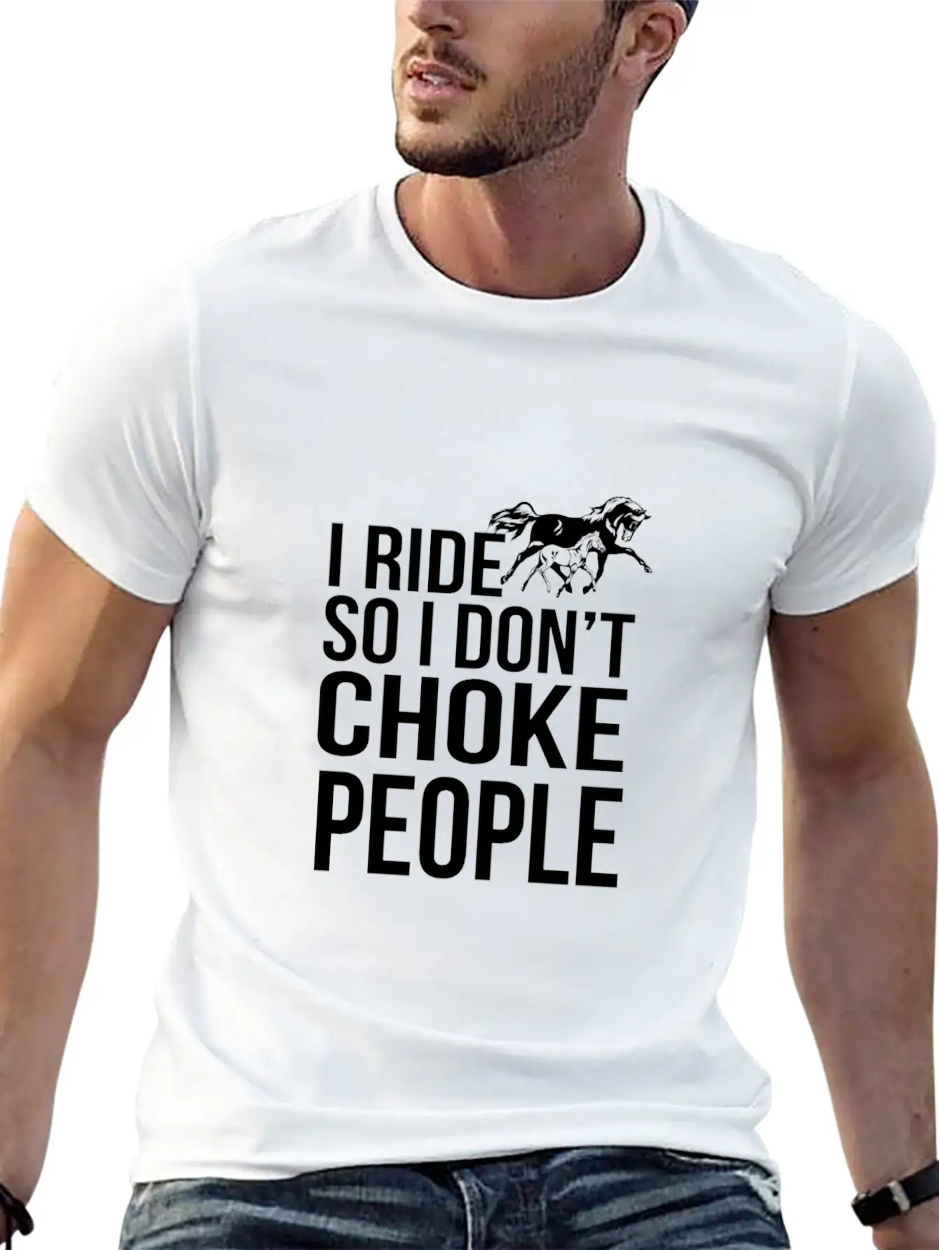 I Ride So I Don T Choke People Breathable Soft Cotton T-Shirt – Timeless Casual Look
