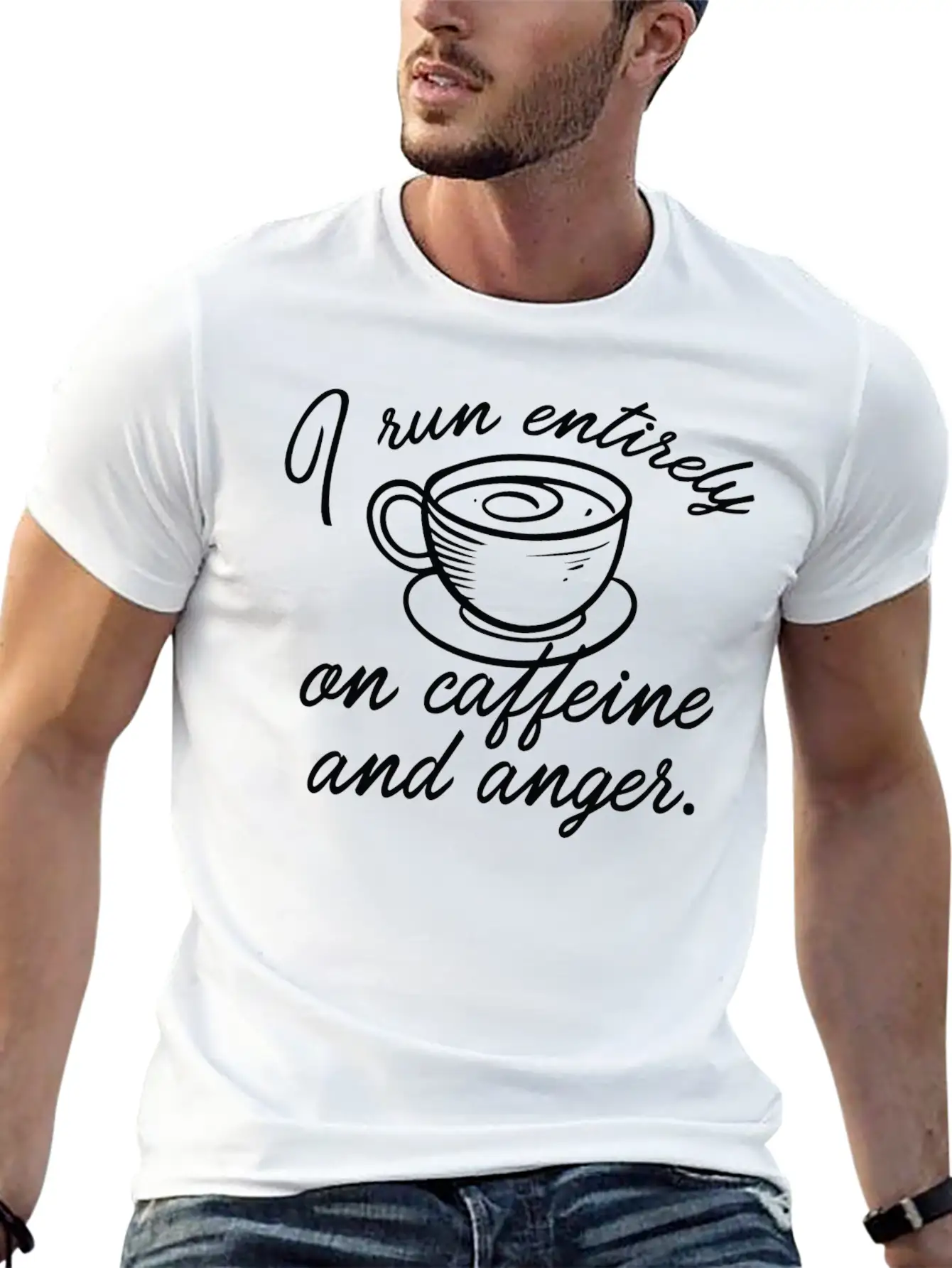 I Run Entirely On Caffeine And Anger Classic Cotton Tee – Unisex Comfort For Any Season