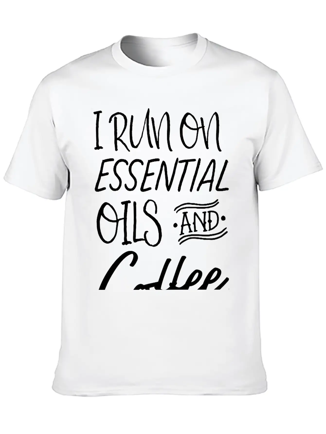 I Run On Essential Oils And Coffee Essential Cotton Tee For Daily Outfits – Unisex Style