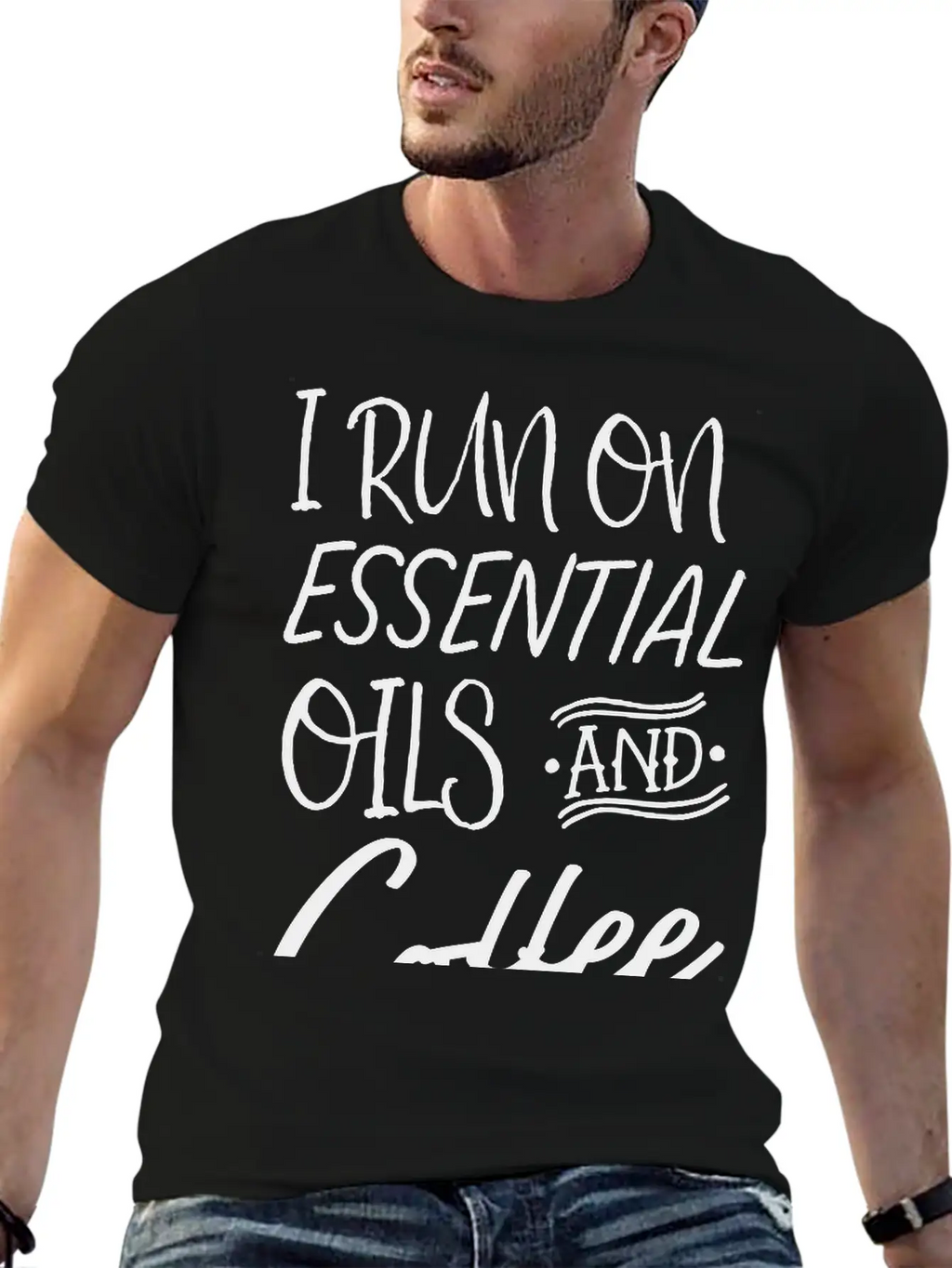 I Run On Essential Oils And Coffee Essential Cotton Tee For Daily Outfits – Unisex Style