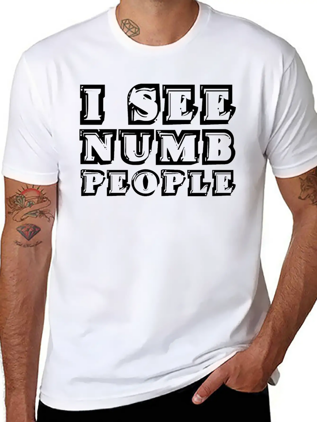 I See Numb People 3 Stylish Everyday T-Shirt – Unisex Basic Cotton Tee