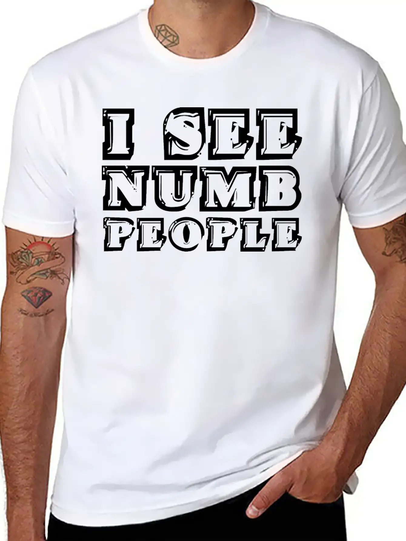 I See Numb People 3 Stylish Everyday T-Shirt – Unisex Basic Cotton Tee