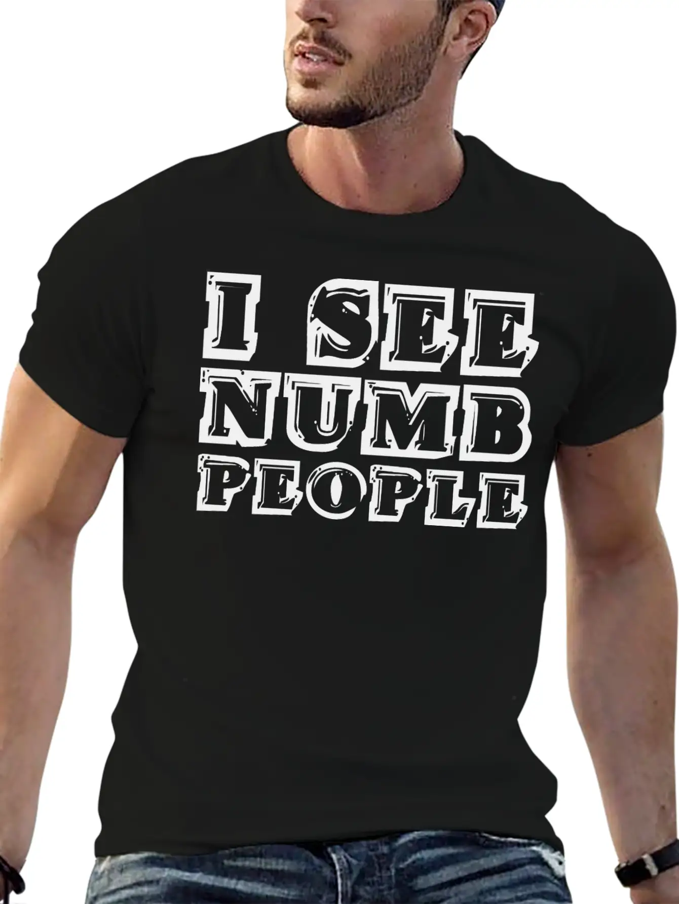 I See Numb People 3 Stylish Everyday T-Shirt – Unisex Basic Cotton Tee