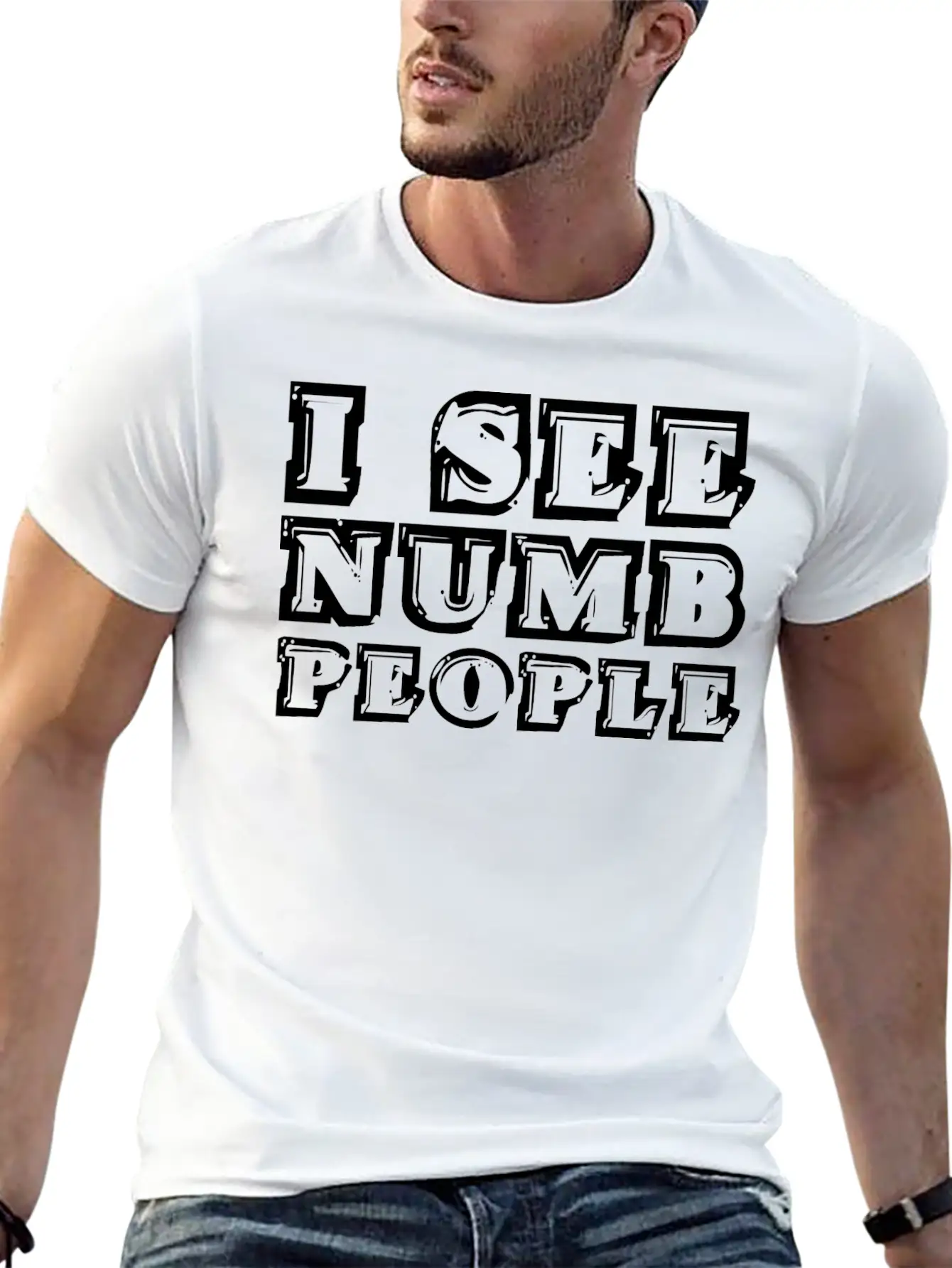 I See Numb People 3 Stylish Everyday T-Shirt – Unisex Basic Cotton Tee