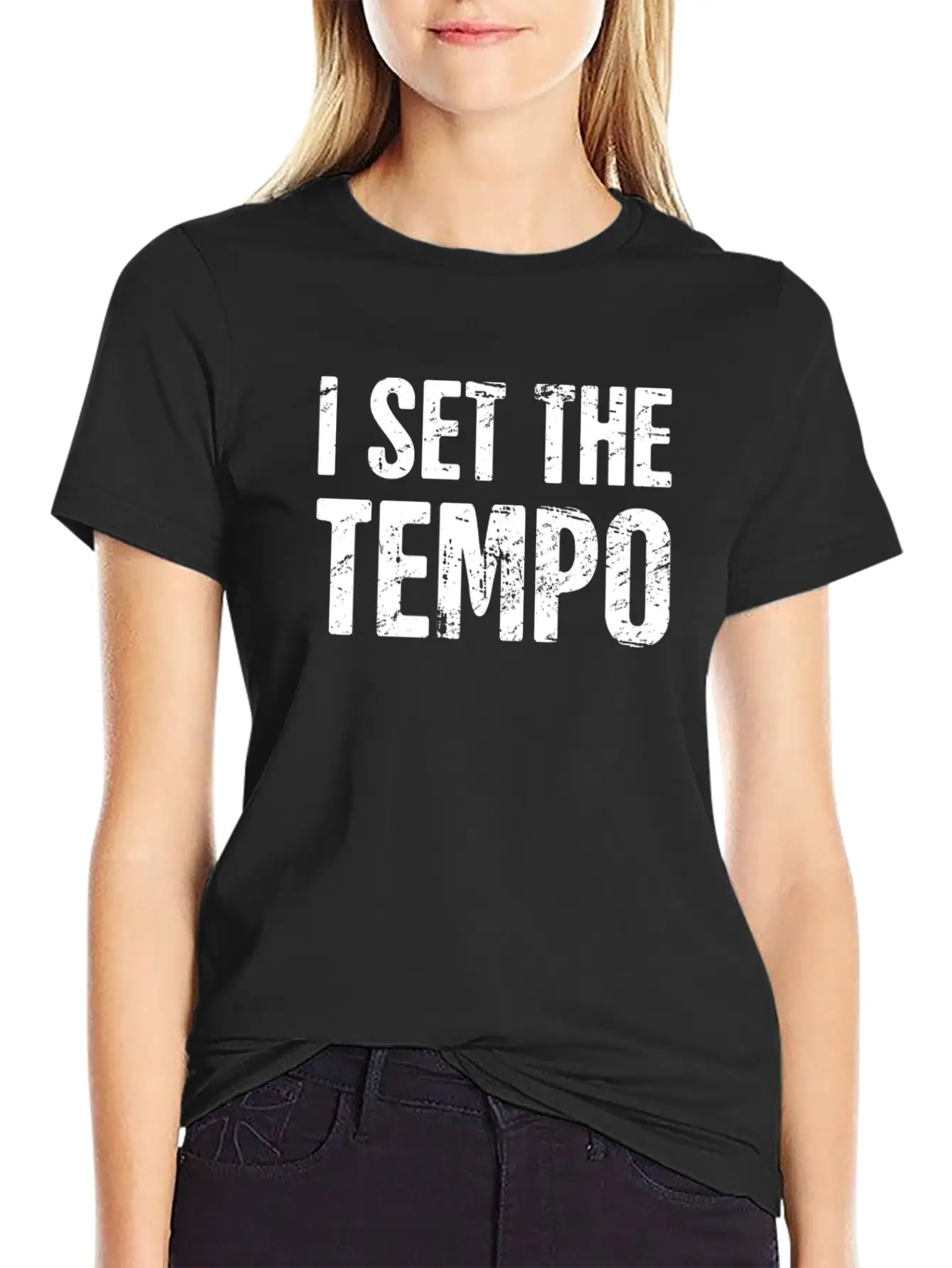 I Set The Tempo | Design For Drummers Essential Cotton Tee For Daily Outfits – Unisex Style