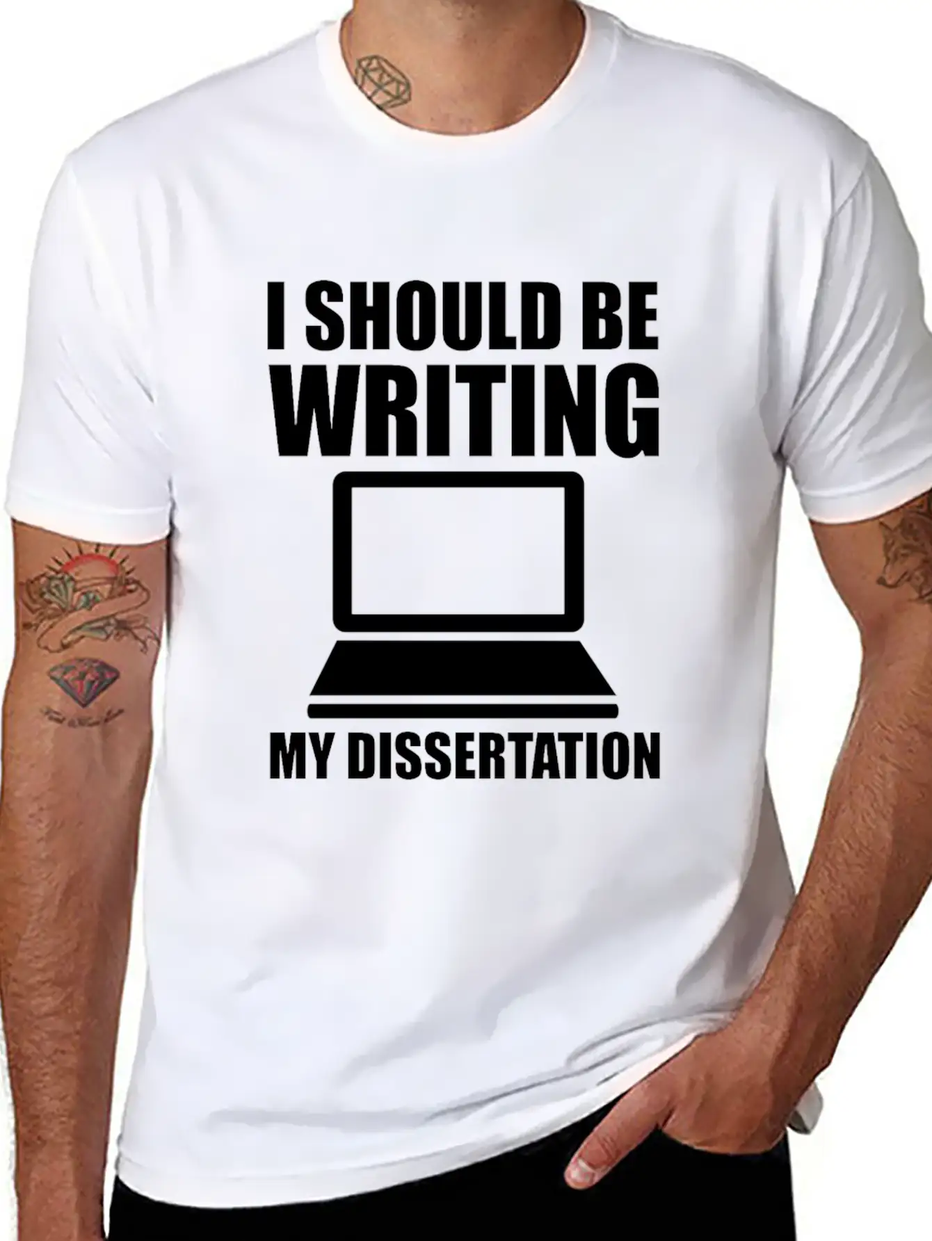 I Should Be Writing My Dissertation 3 Basic Graphic T-Shirt – Daily Comfort In Soft Cotton