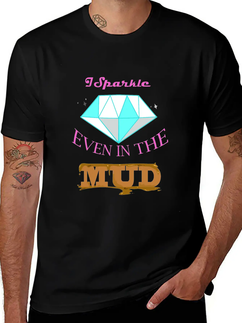 I Sparkle The Mud Run Runner Cowgirl ATV Relaxed Everyday Tee – Lightweight And Durable Cotton