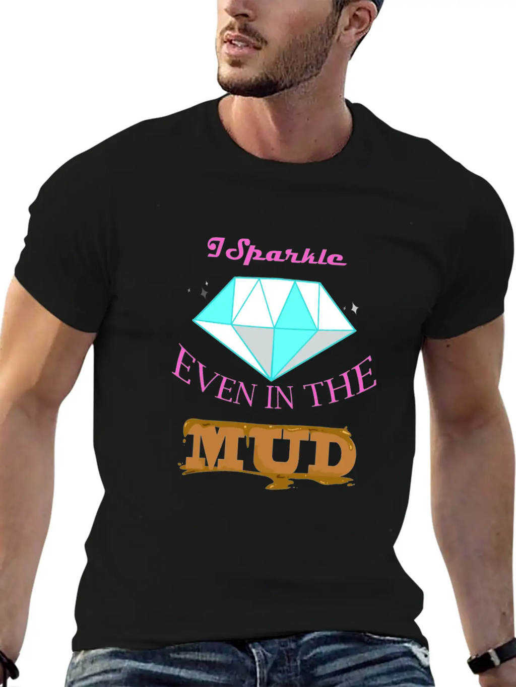 I Sparkle The Mud Run Runner Cowgirl ATV Relaxed Everyday Tee – Lightweight And Durable Cotton
