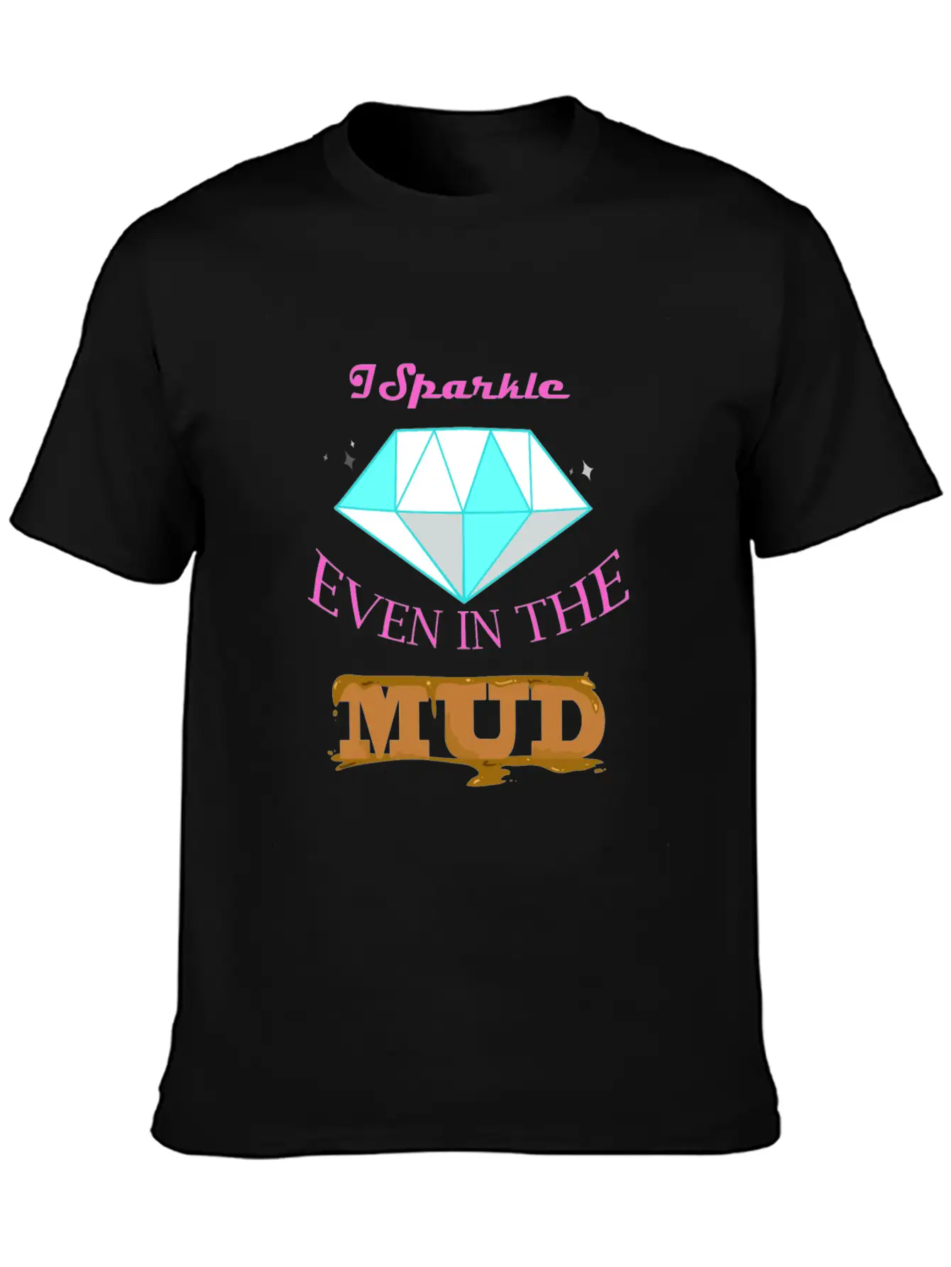 I Sparkle The Mud Run Runner Cowgirl ATV Relaxed Everyday Tee – Lightweight And Durable Cotton