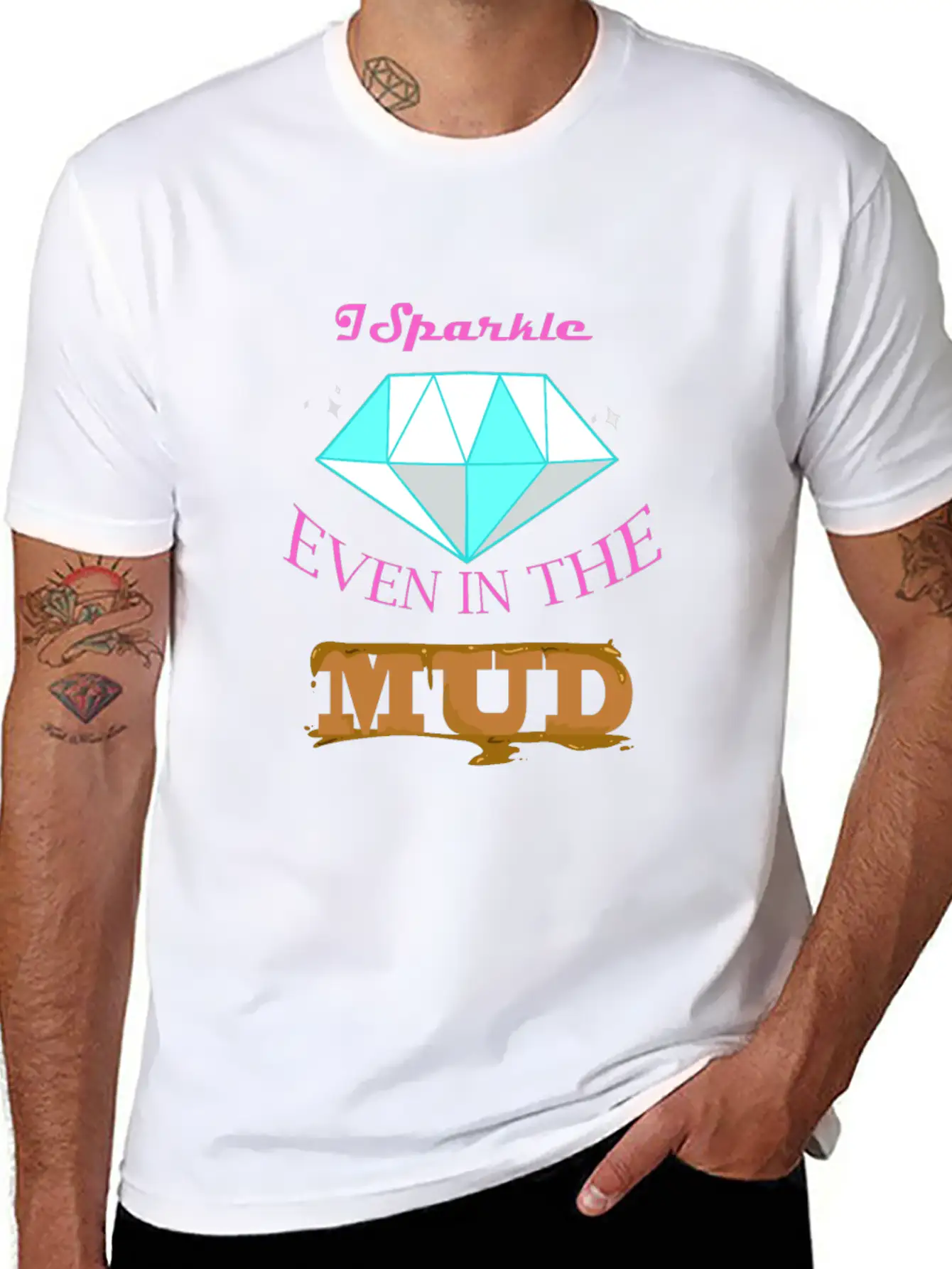 I Sparkle The Mud Run Runner Cowgirl ATV Relaxed Everyday Tee – Lightweight And Durable Cotton