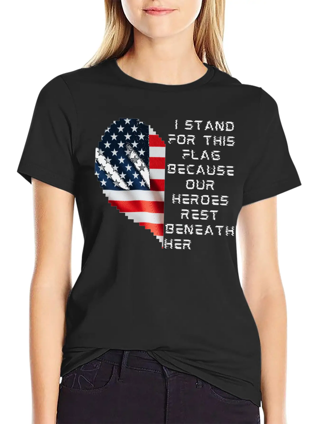 I Stand For This Flag Because Our Heroes Rest Ben Breathable Soft Cotton T-Shirt – Timeless Casual Look