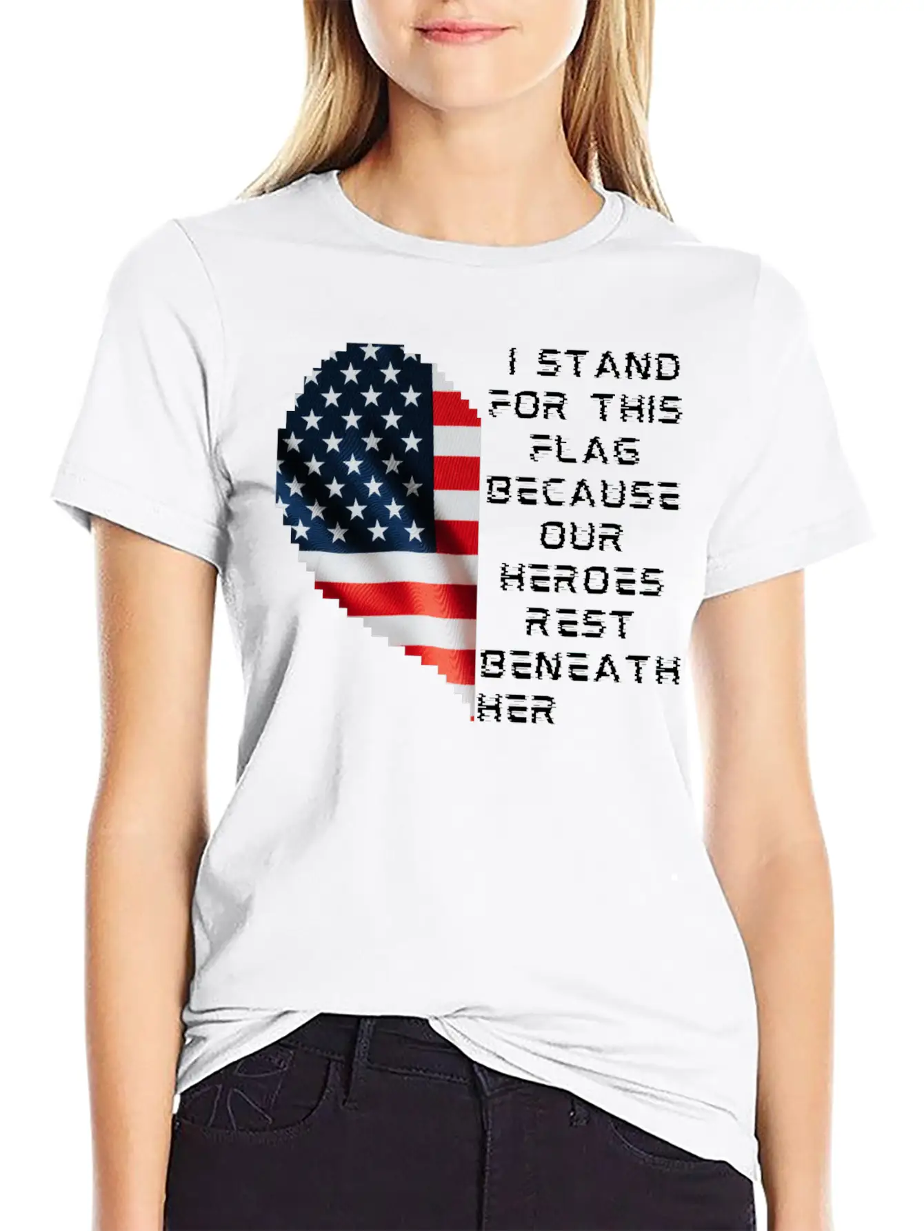 I Stand For This Flag Because Our Heroes Rest Ben Breathable Soft Cotton T-Shirt – Timeless Casual Look