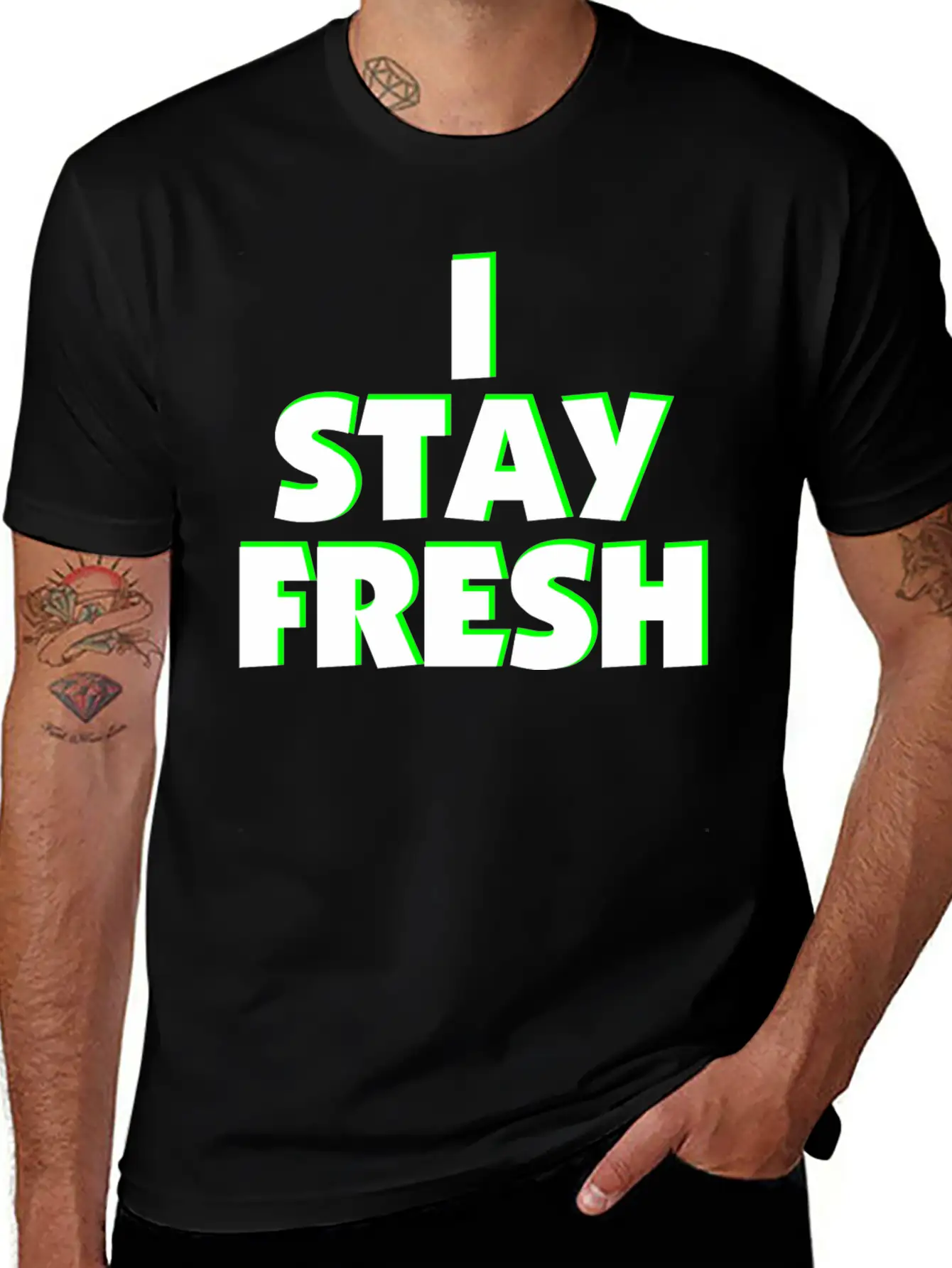 I Stay Fresh Neon Green Unisex Casual T-Shirt – Clean Design For Daily Comfort
