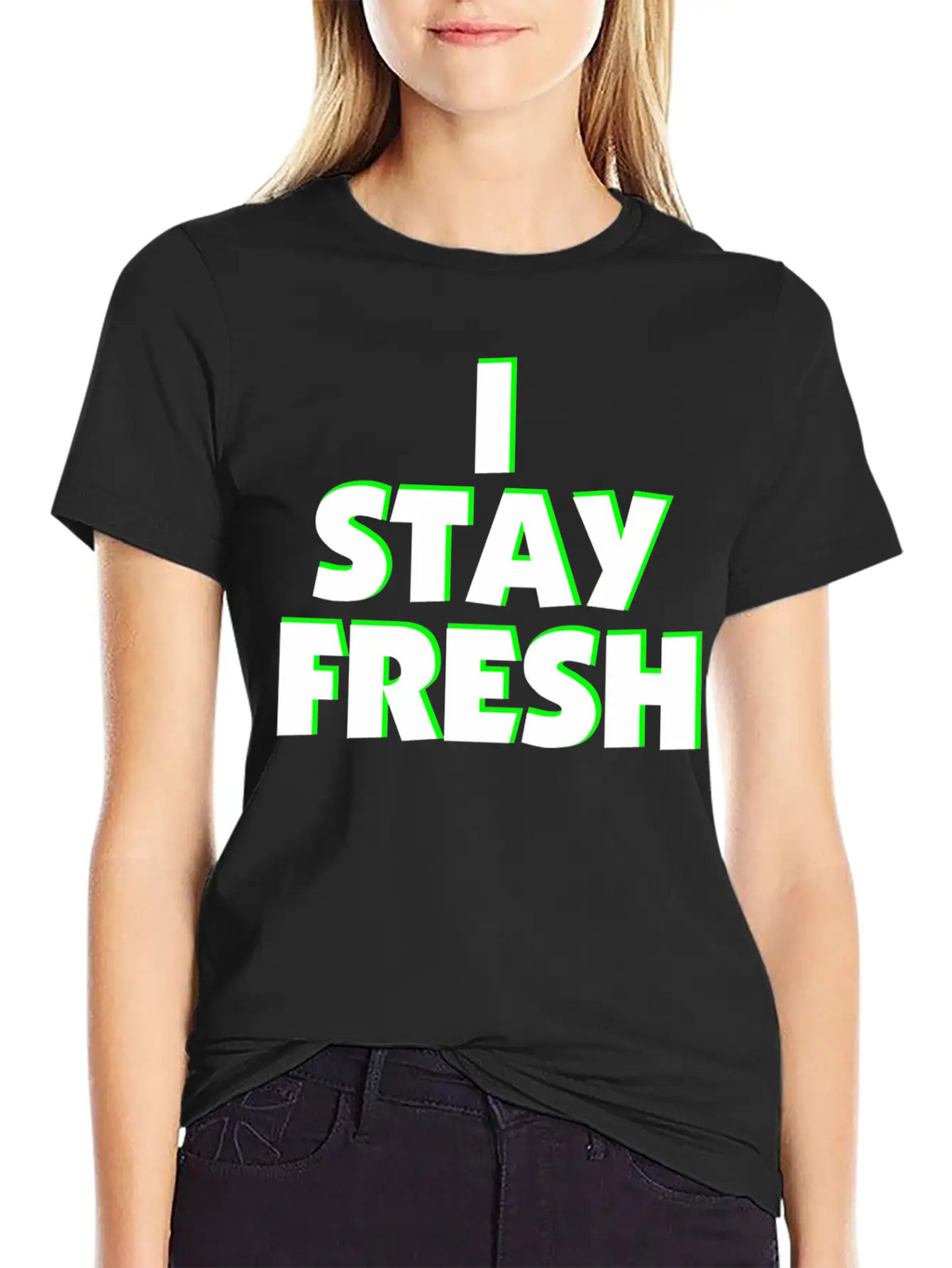 I Stay Fresh Neon Green Unisex Casual T-Shirt – Clean Design For Daily Comfort
