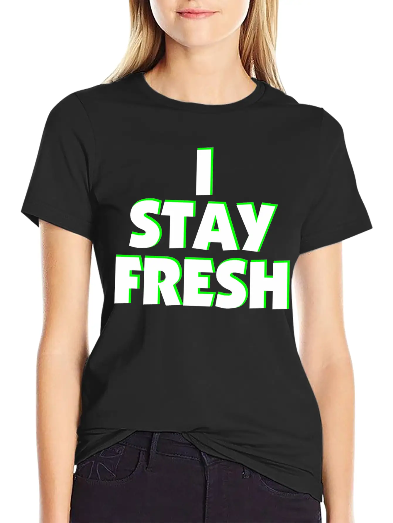 I Stay Fresh Neon Green Unisex Casual T-Shirt – Clean Design For Daily Comfort