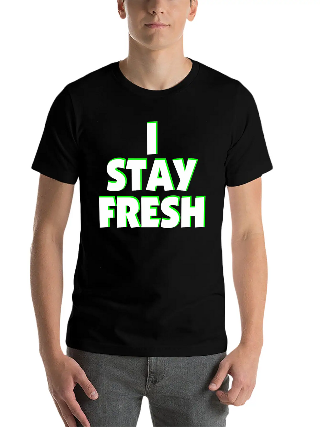 I Stay Fresh Neon Green Unisex Casual T-Shirt – Clean Design For Daily Comfort