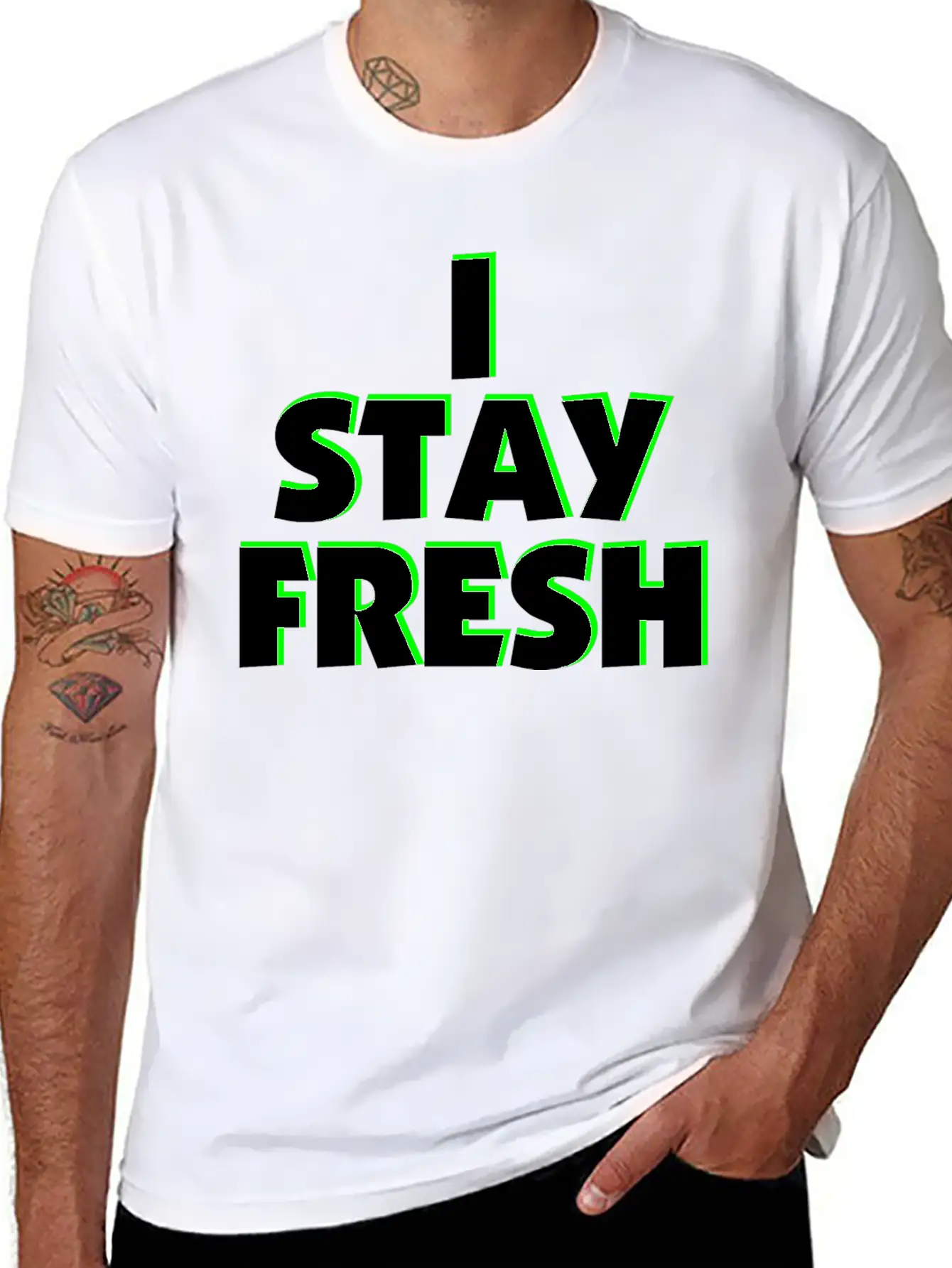 I Stay Fresh Neon Green Unisex Casual T-Shirt – Clean Design For Daily Comfort
