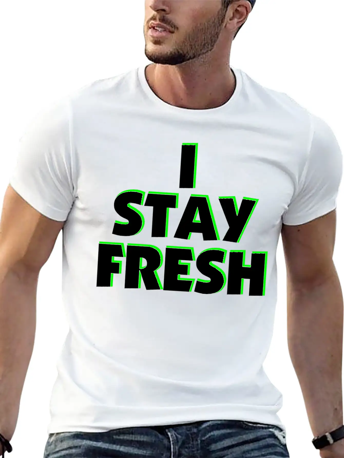 I Stay Fresh Neon Green Unisex Casual T-Shirt – Clean Design For Daily Comfort