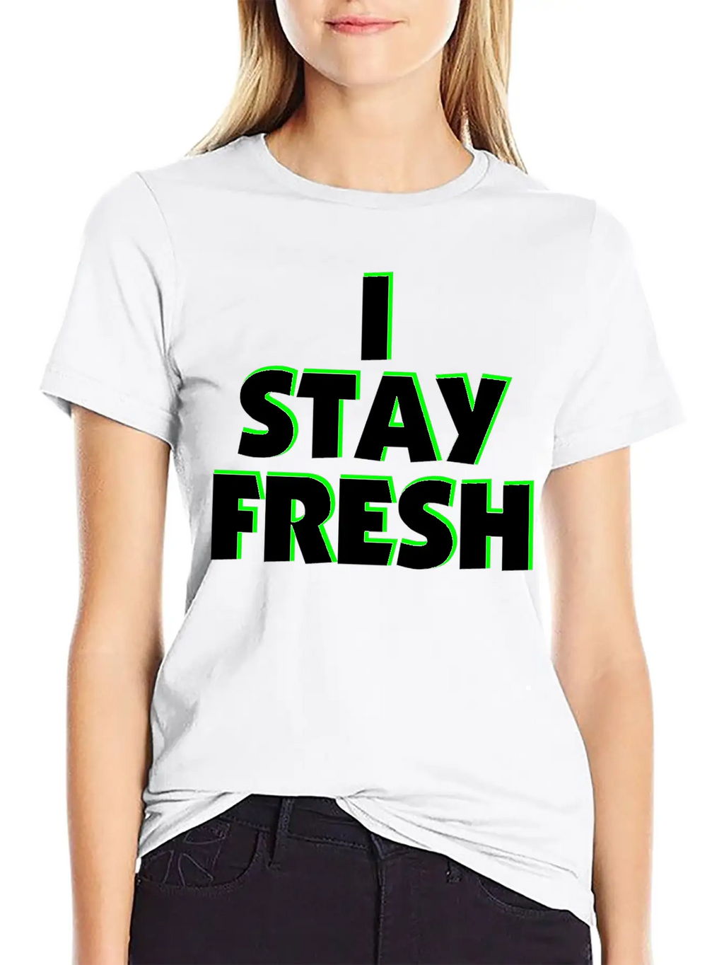 I Stay Fresh Neon Green Unisex Casual T-Shirt – Clean Design For Daily Comfort