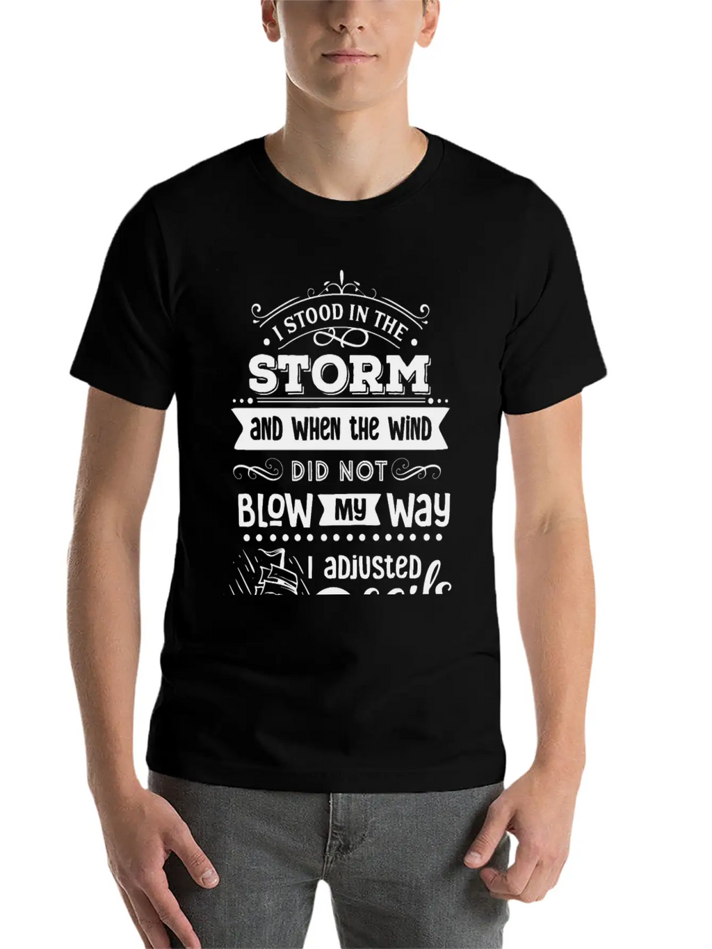 I Stood In The Storm And When The Wind Classic Cotton Tee – Unisex Comfort For Any Season