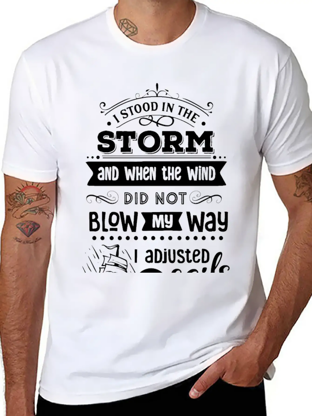 I Stood In The Storm And When The Wind Classic Cotton Tee – Unisex Comfort For Any Season