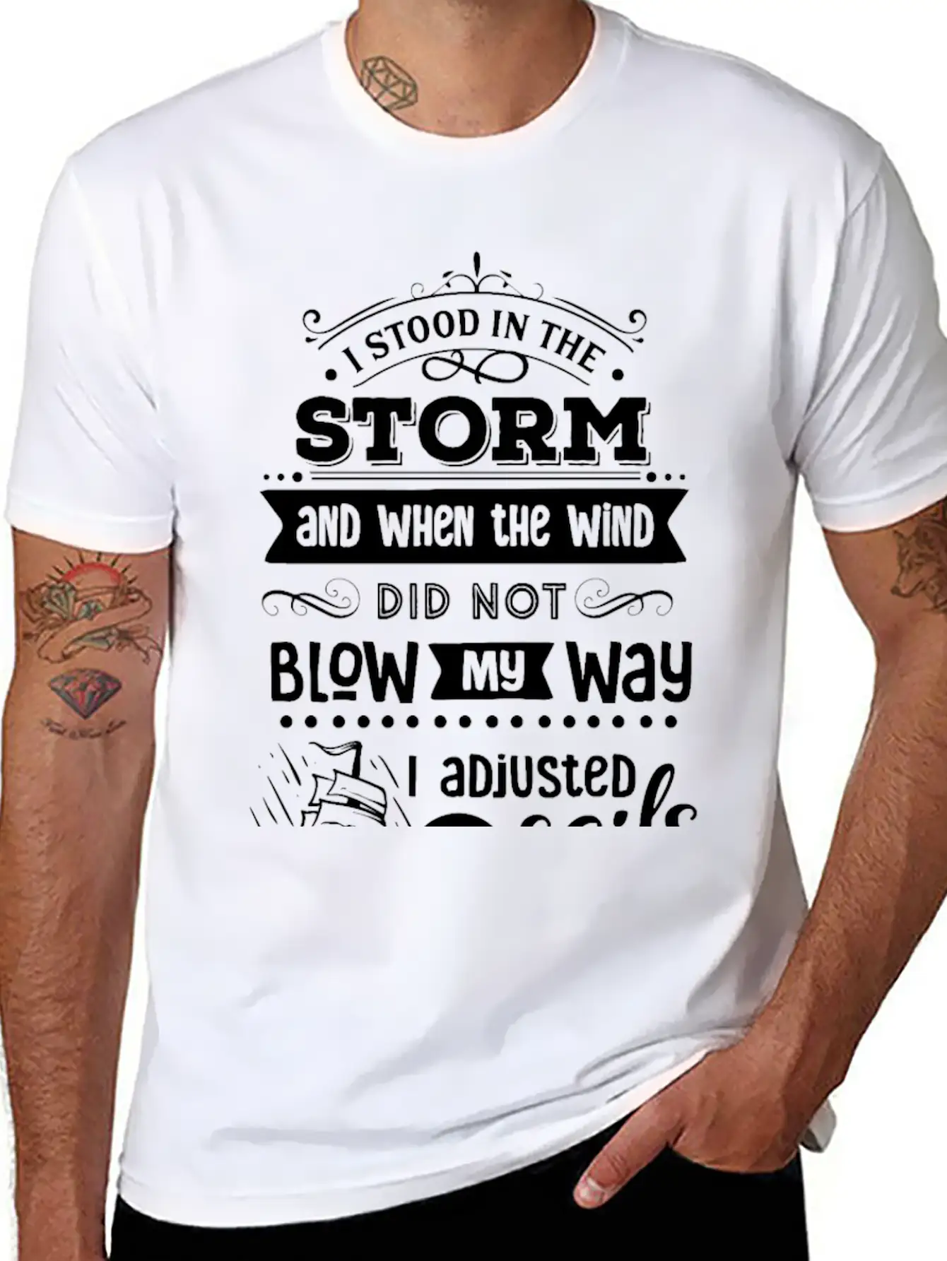 I Stood In The Storm And When The Wind Classic Cotton Tee – Unisex Comfort For Any Season