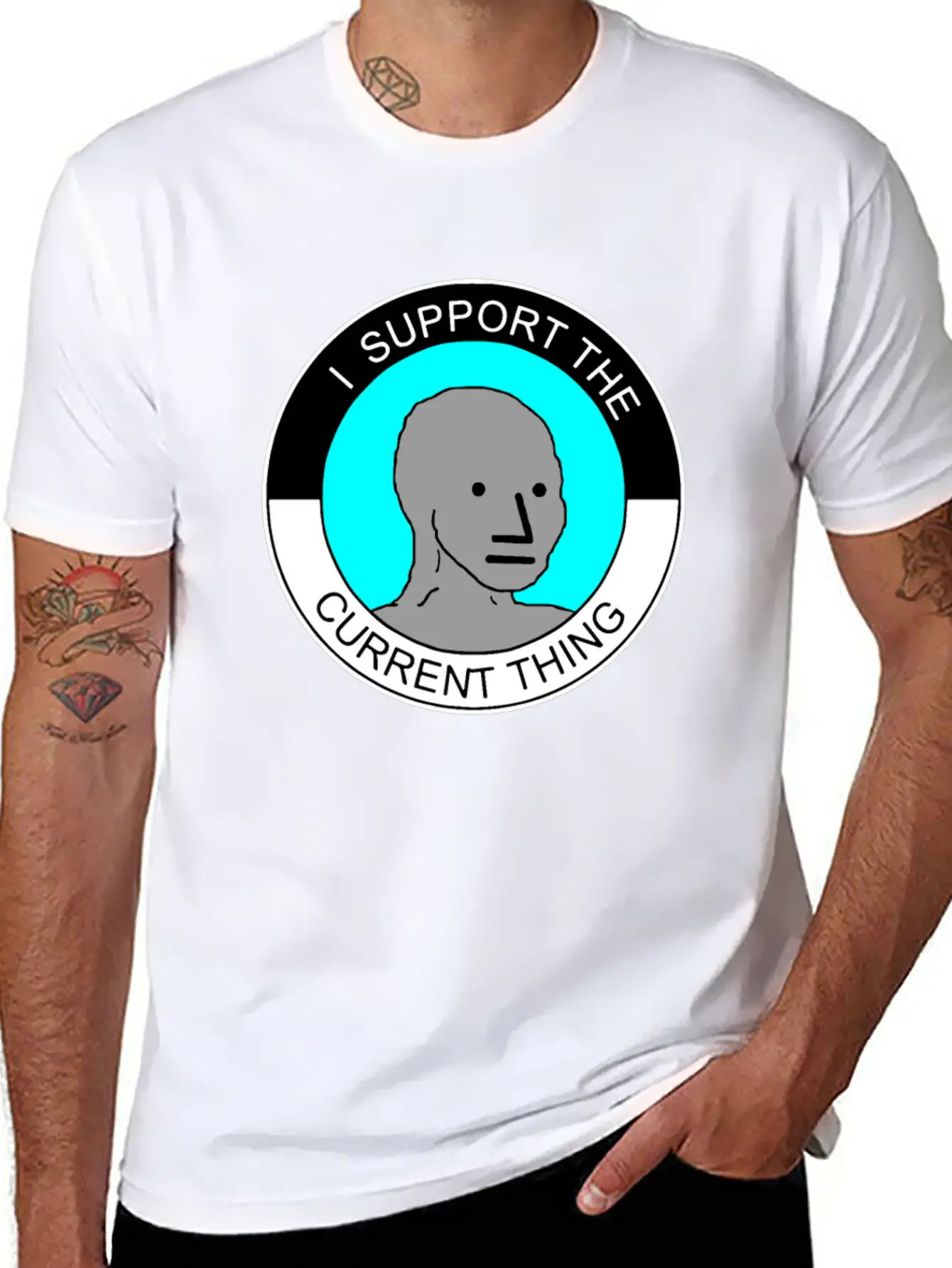 I Support The Current Thing Artboard 1 Relaxed Everyday Tee – Lightweight And Durable Cotton