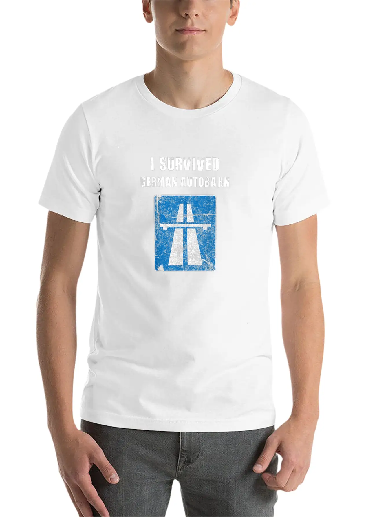I Survived German Autobahn Strae Straenverkehr Tem Breathable Graphic T-Shirt – Perfect For Casual Days