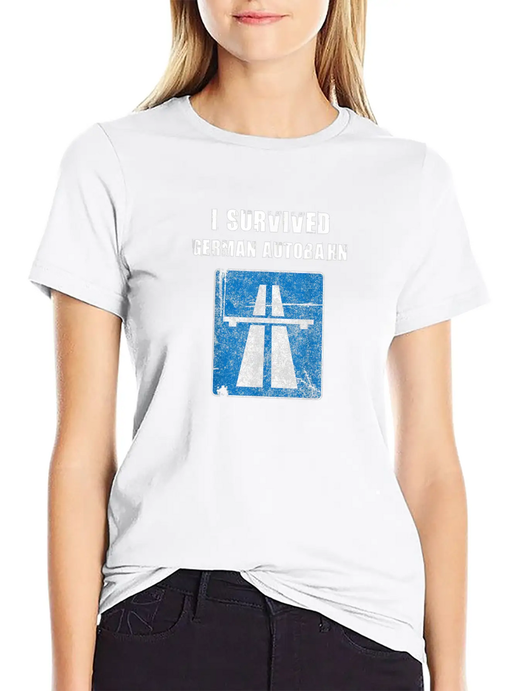 I Survived German Autobahn Strae Straenverkehr Tem Breathable Graphic T-Shirt – Perfect For Casual Days