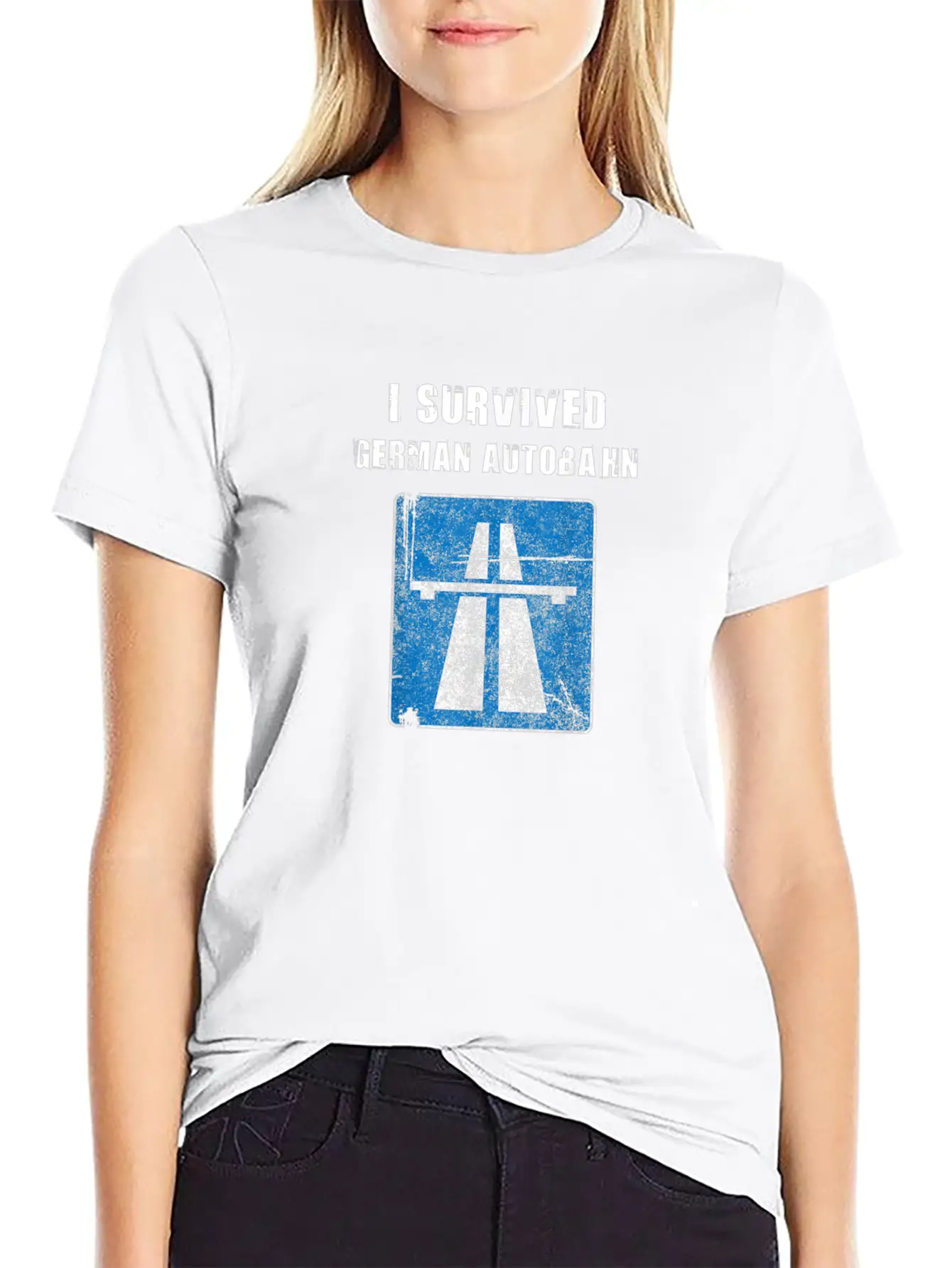I Survived German Autobahn Strae Straenverkehr Tem Breathable Graphic T-Shirt – Perfect For Casual Days