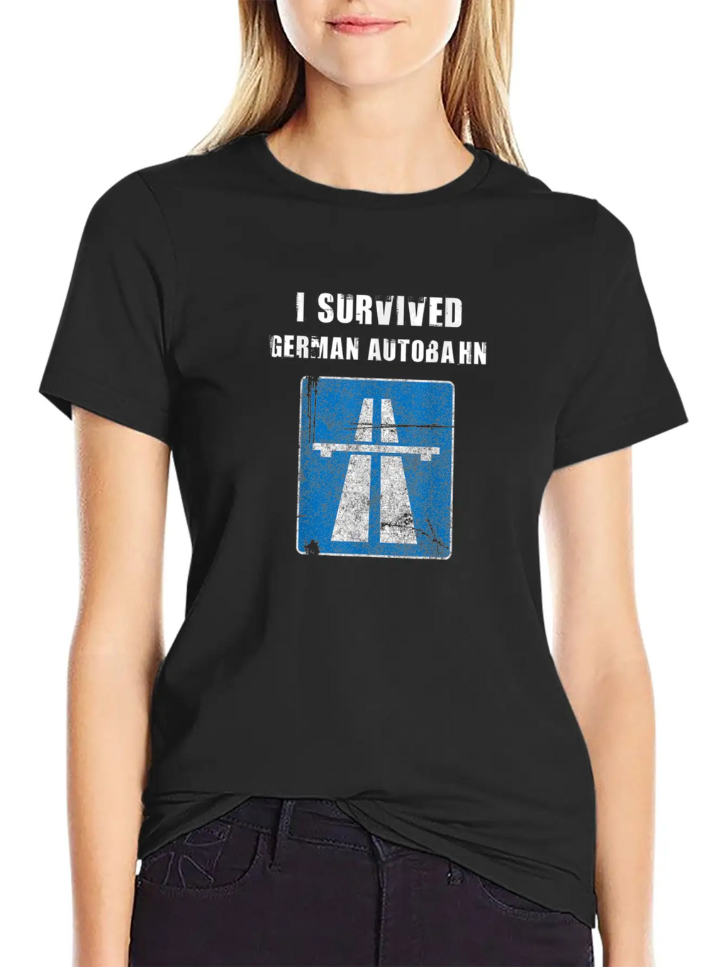 I Survived German Autobahn Strae Straenverkehr Tem Breathable Graphic T-Shirt – Perfect For Casual Days