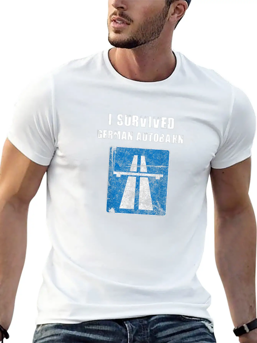I Survived German Autobahn Strae Straenverkehr Tem Breathable Graphic T-Shirt – Perfect For Casual Days
