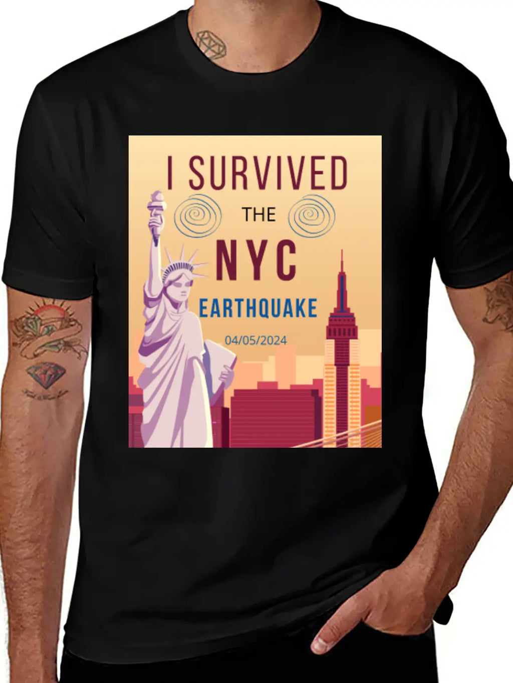 I Survived The NYC Earthquake Essential Cotton Tee For Daily Outfits – Unisex Style